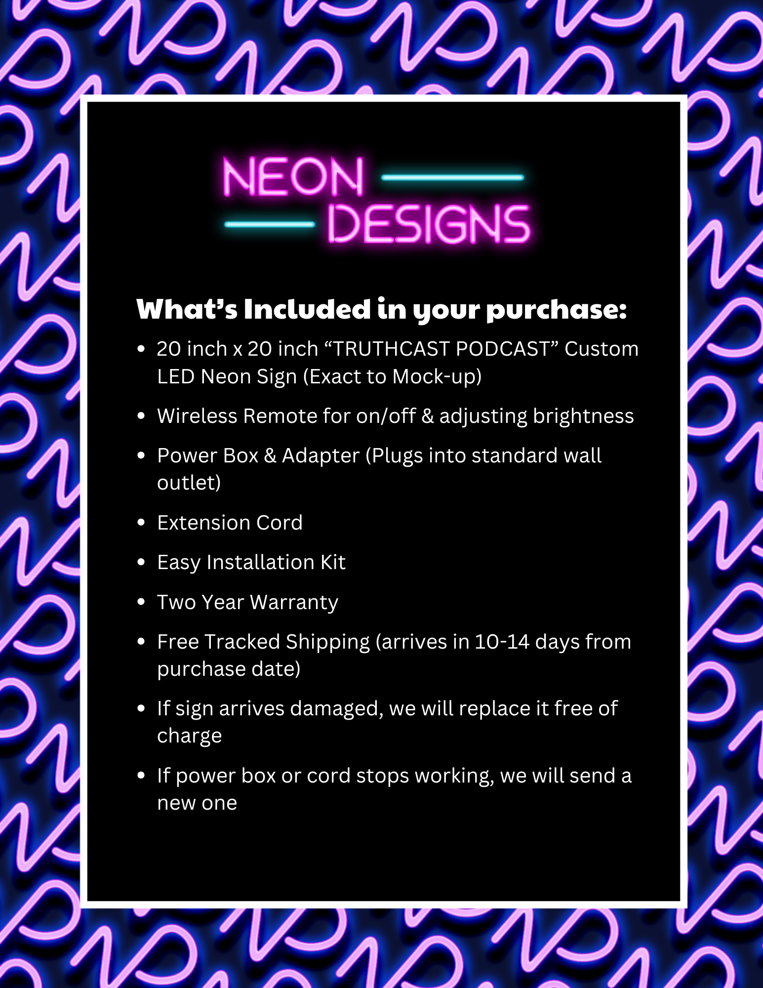 TRUTHCAST PODCAST - Premium Neon Artwork