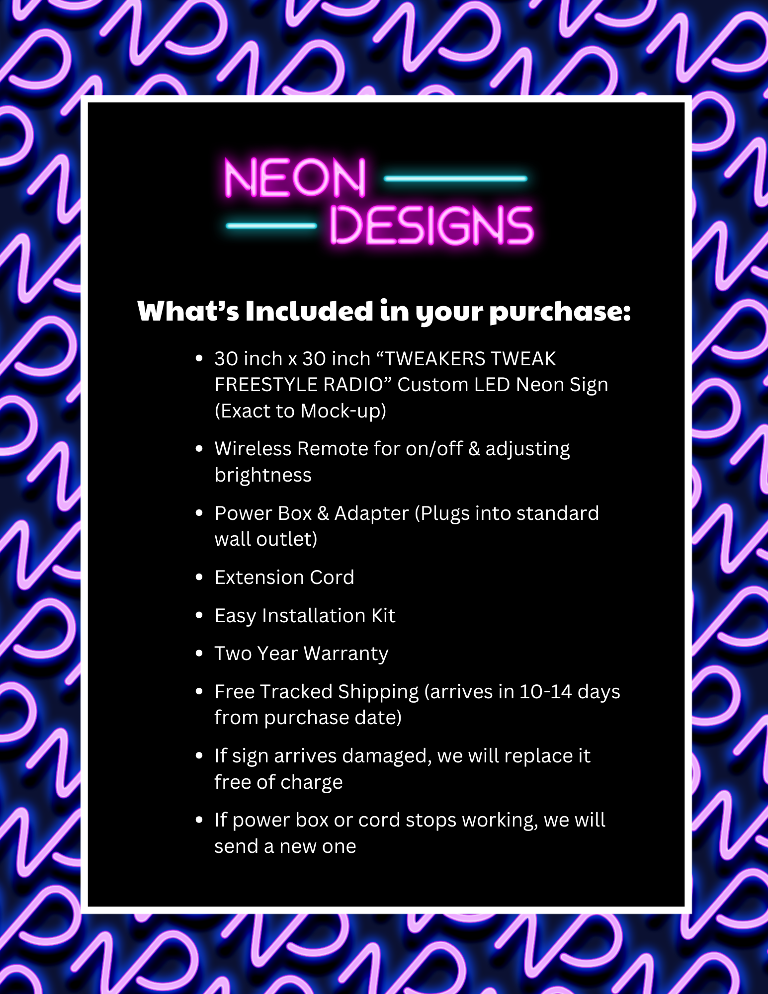 TWEAKERS TWEAK FREESTYLE RADIO - Premium Neon Artwork