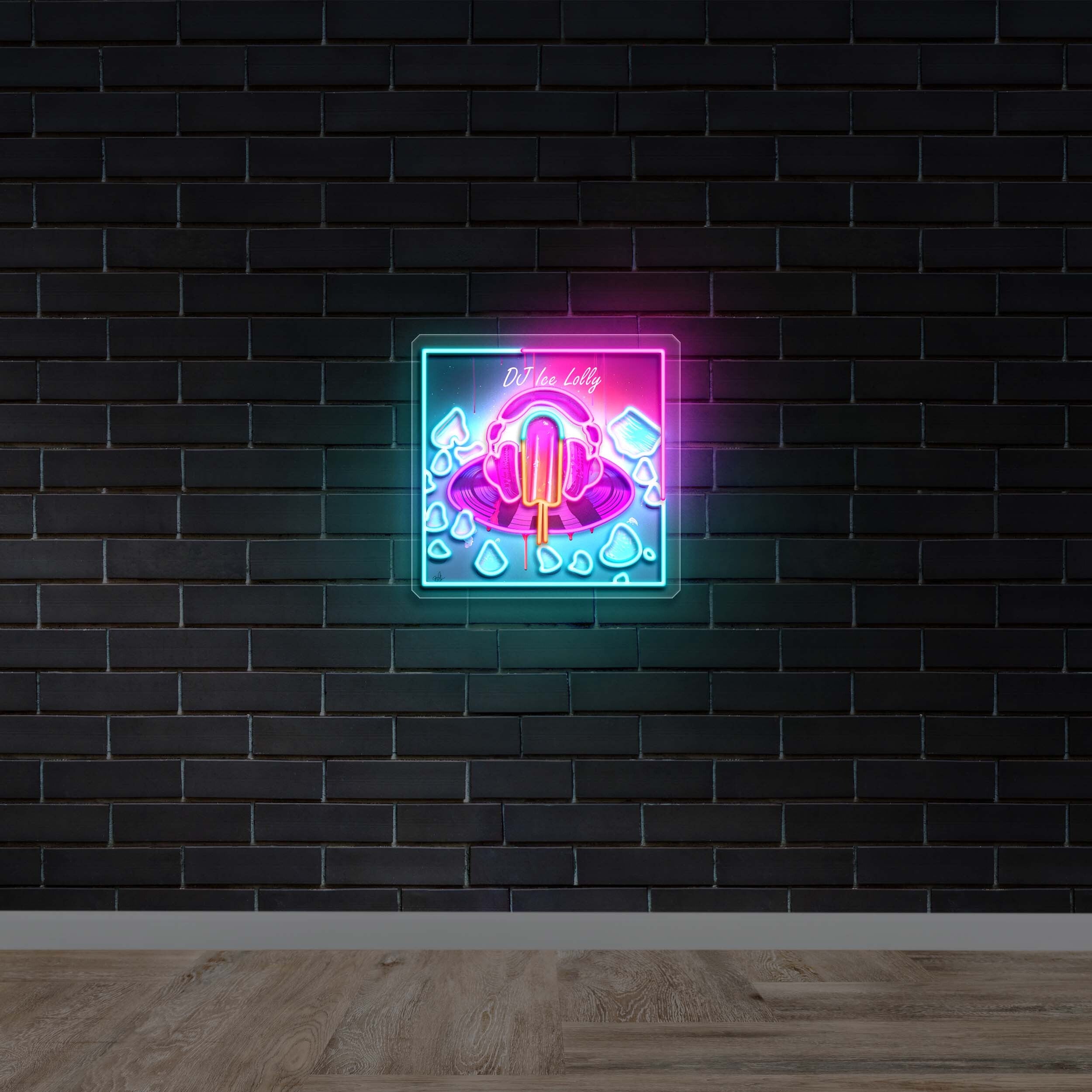 DJ ICE LOLLY - Premium Neon Artwork
