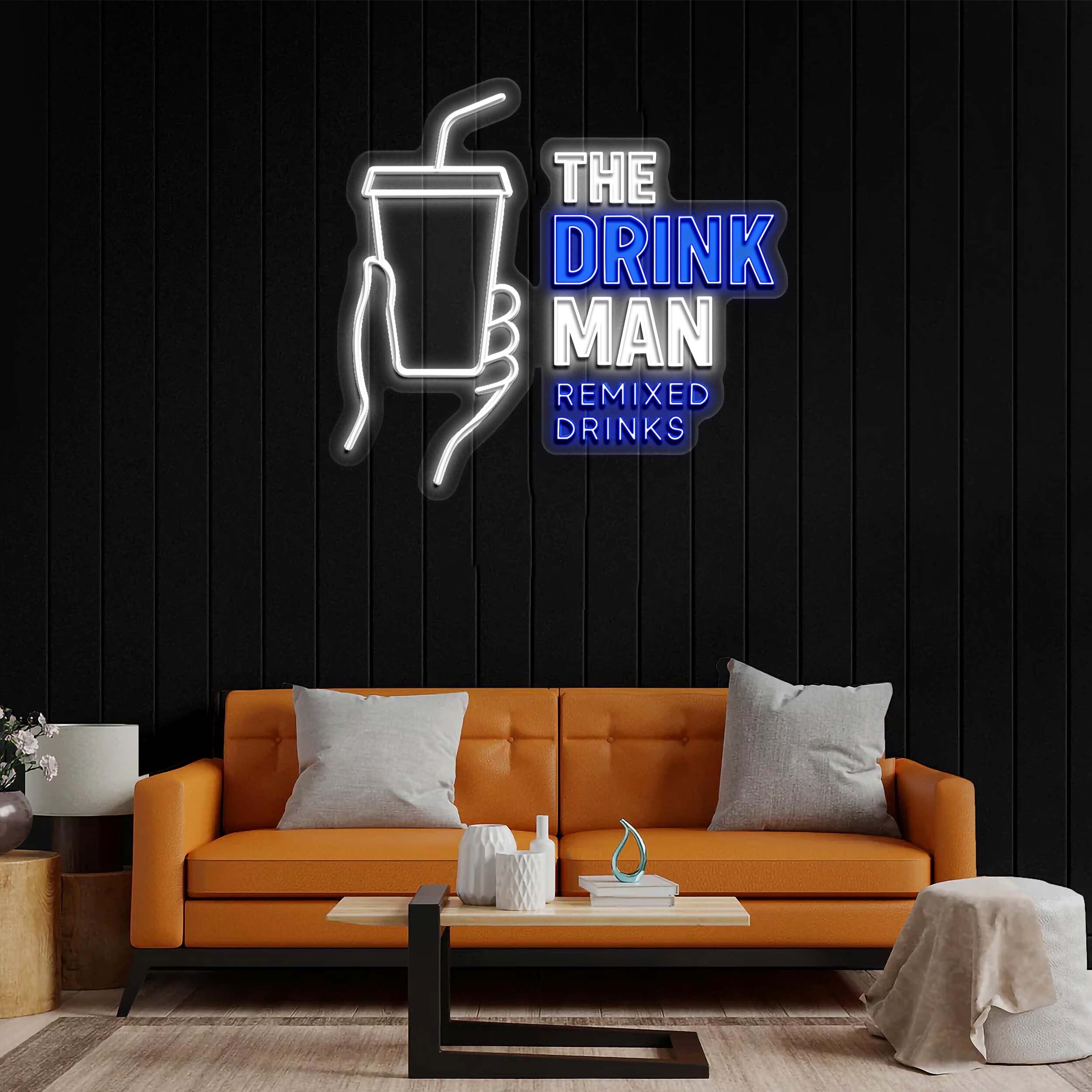 THE DRINK MAN REMIXED DRINKS - Premium Neon Artwork