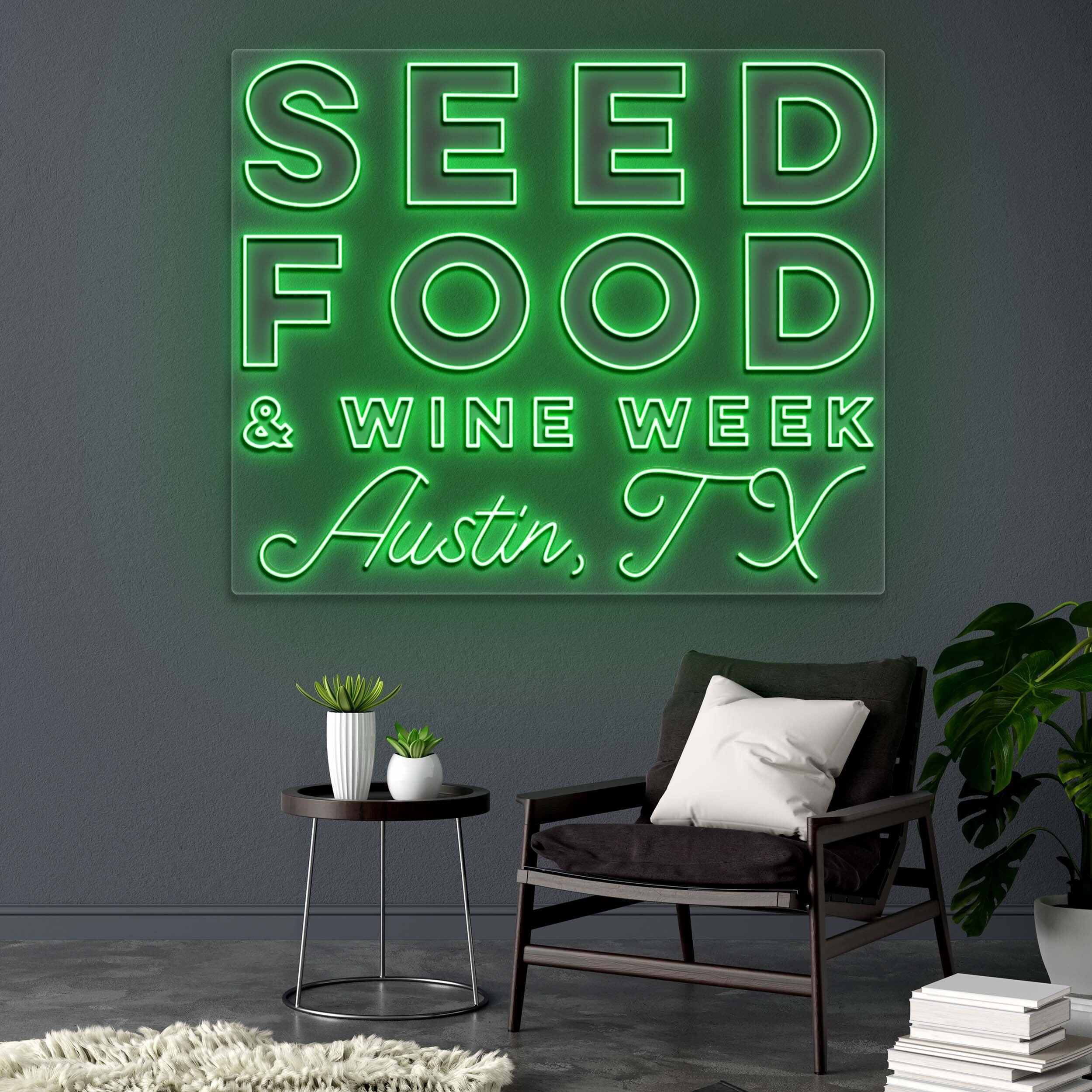 SEED FOOD & WINE WEEK - Premium Neon Artwork