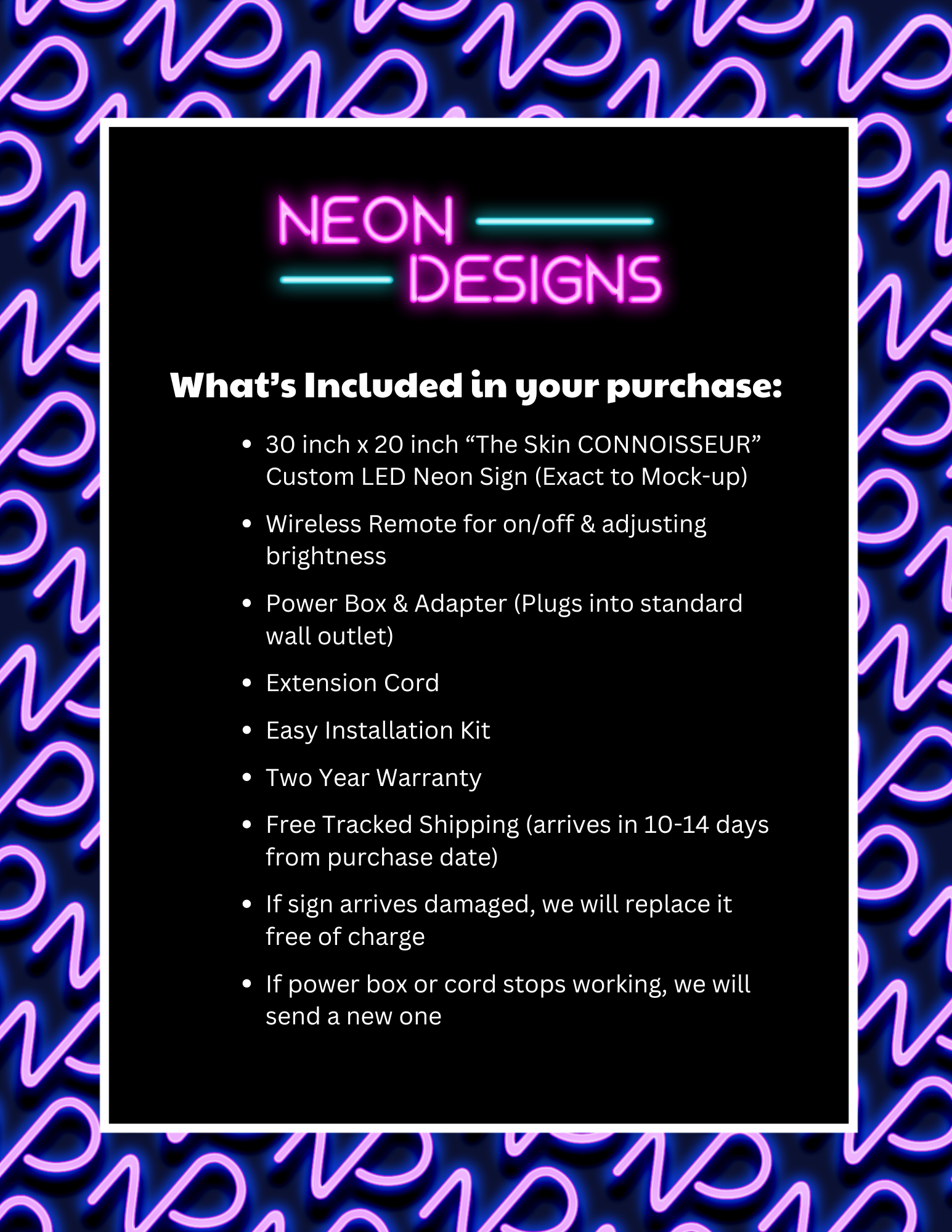 The Skin CONNOISSEUR - Premium Neon Artwork