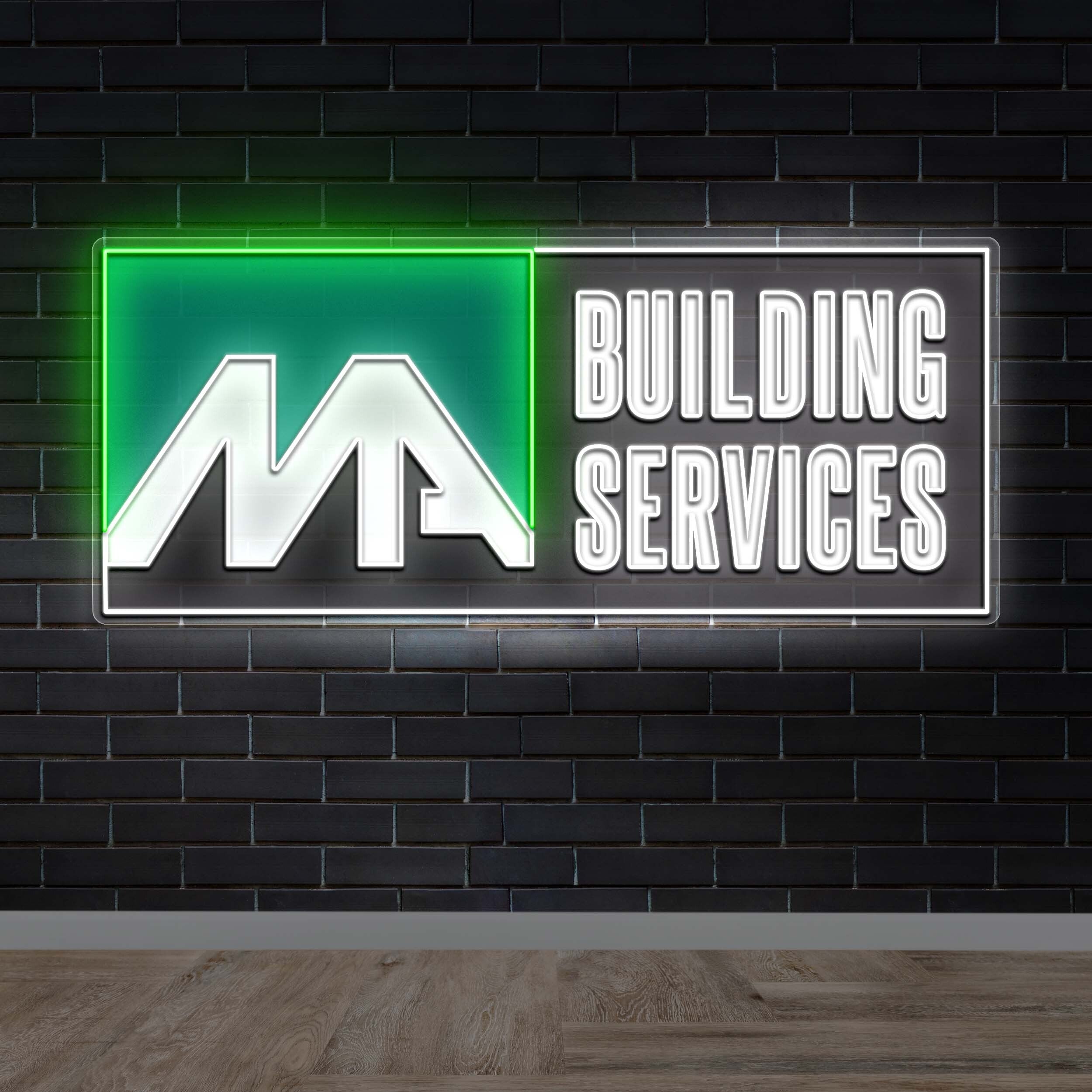 MA Building Services – Premium Neon Artwork