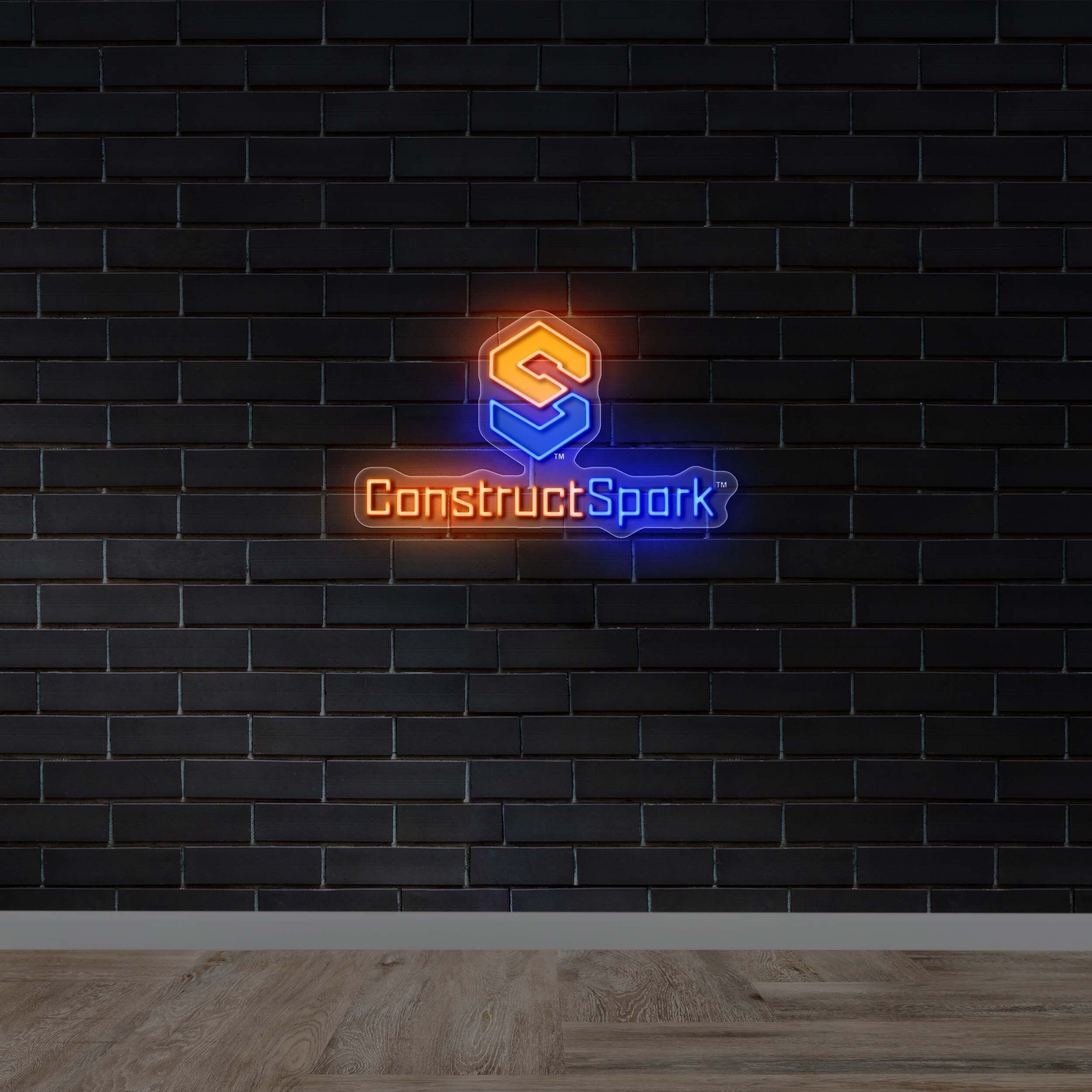 ConstructSpark Logo - Premium Neon Artwork