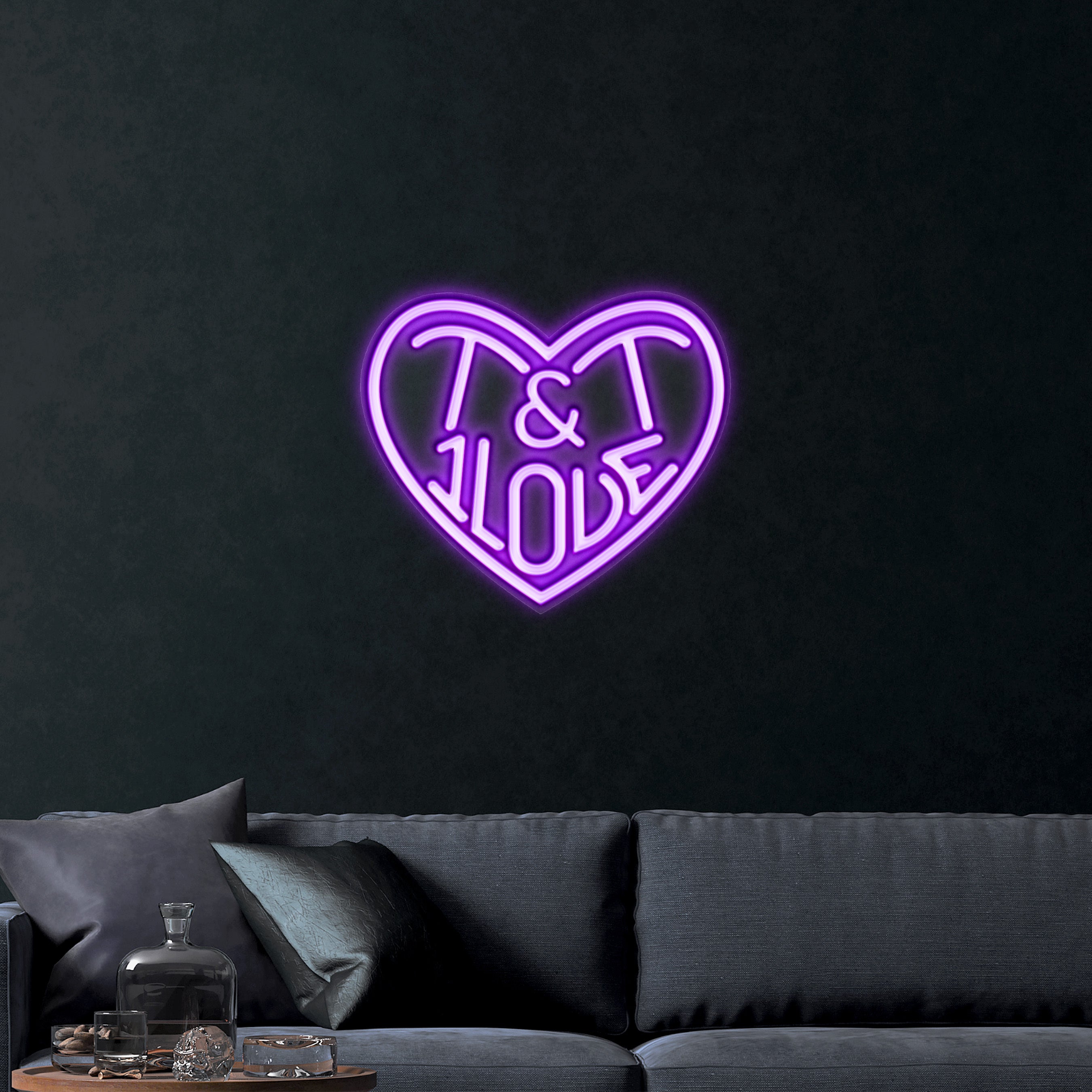 T&T 1 Love - Premium Neon Artwork