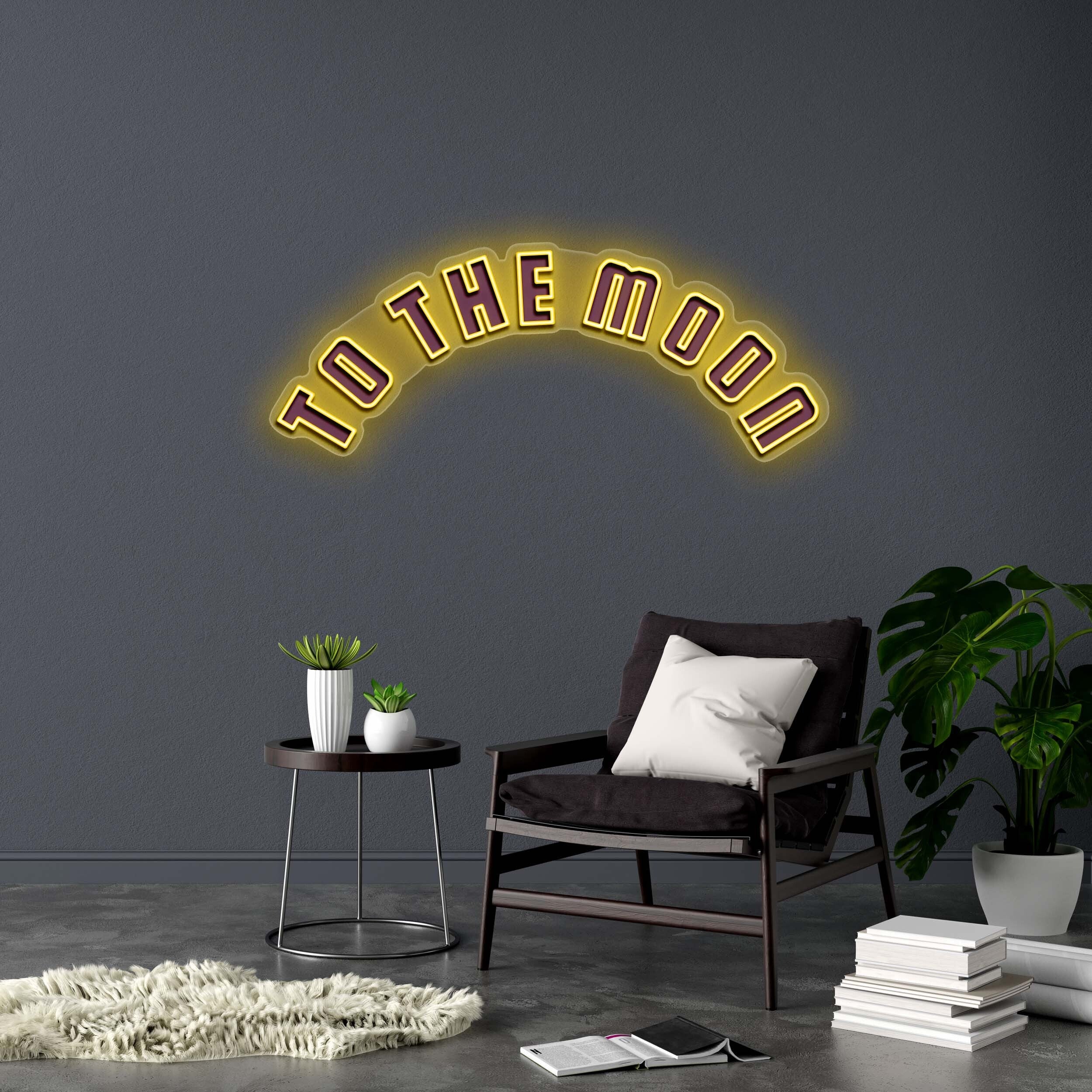TO THE MOON (arched) - Premium Neon Artwork