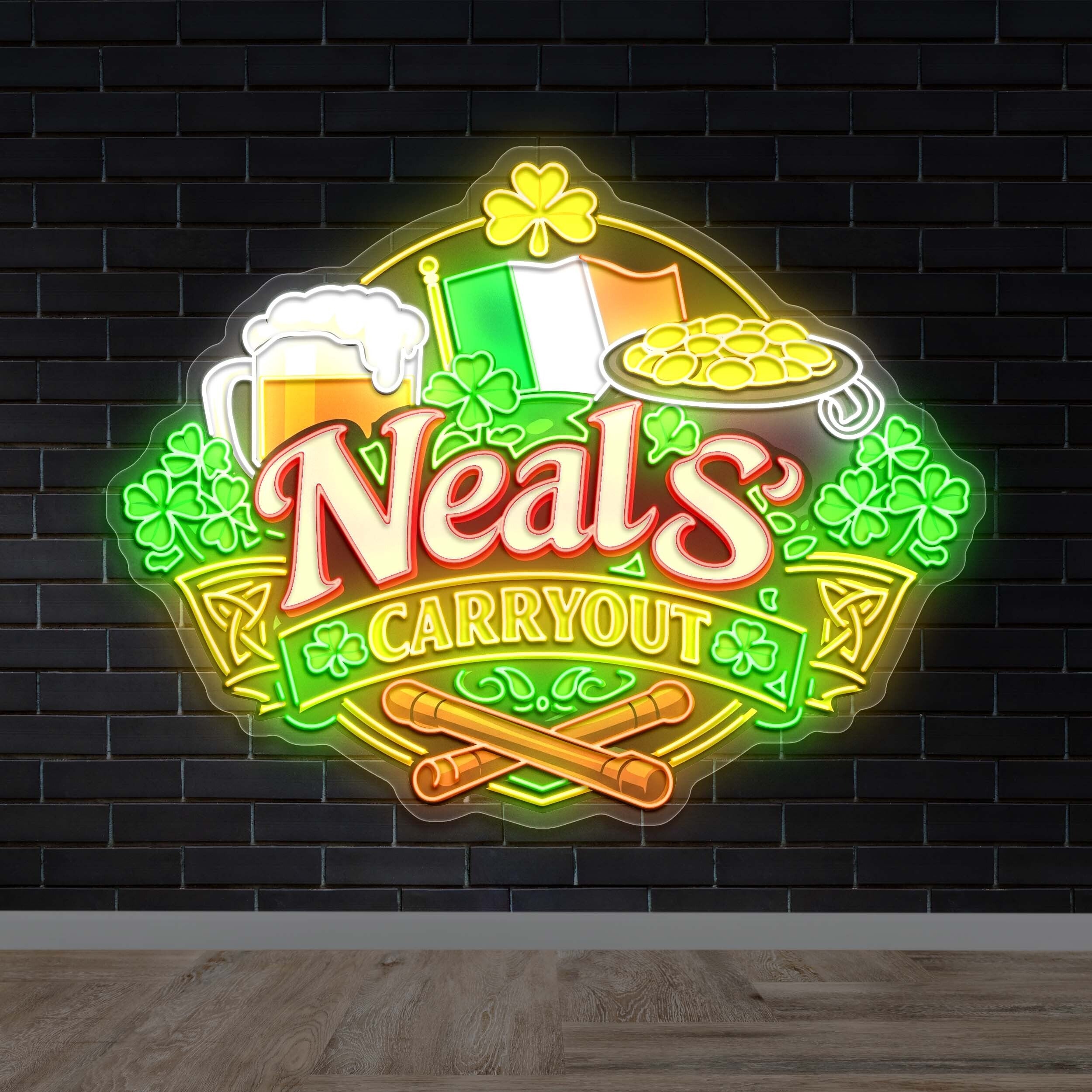 Neals' Carryout - Premium Neon Artwork