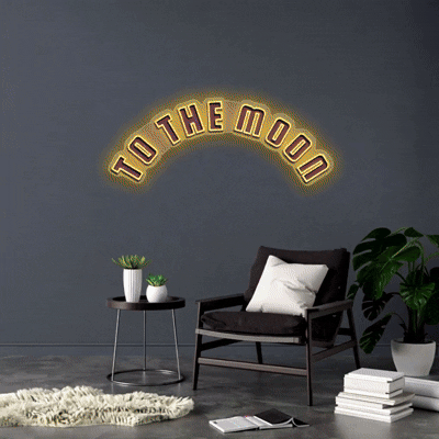 TO THE MOON (arched) - Premium Neon Artwork