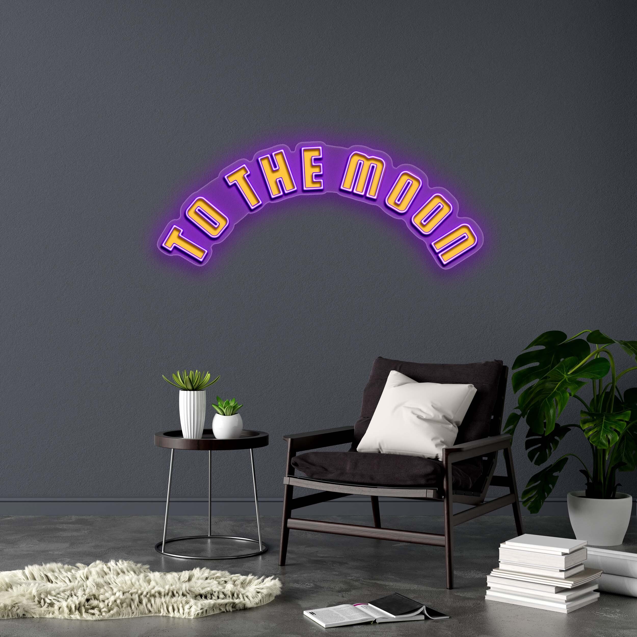 TO THE MOON (arched) - Premium Neon Artwork