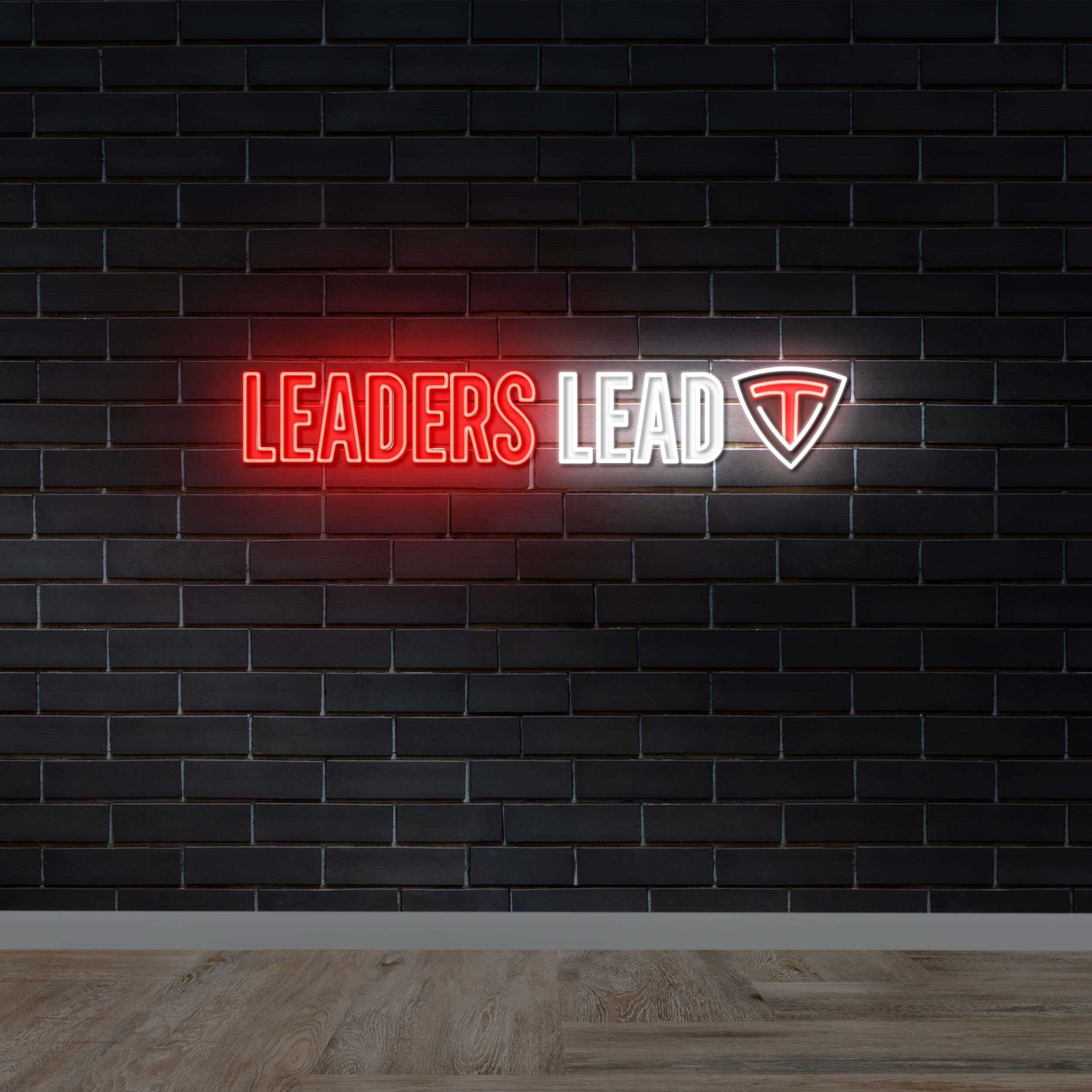 LEADERS LEAD - Premium Neon Artwork