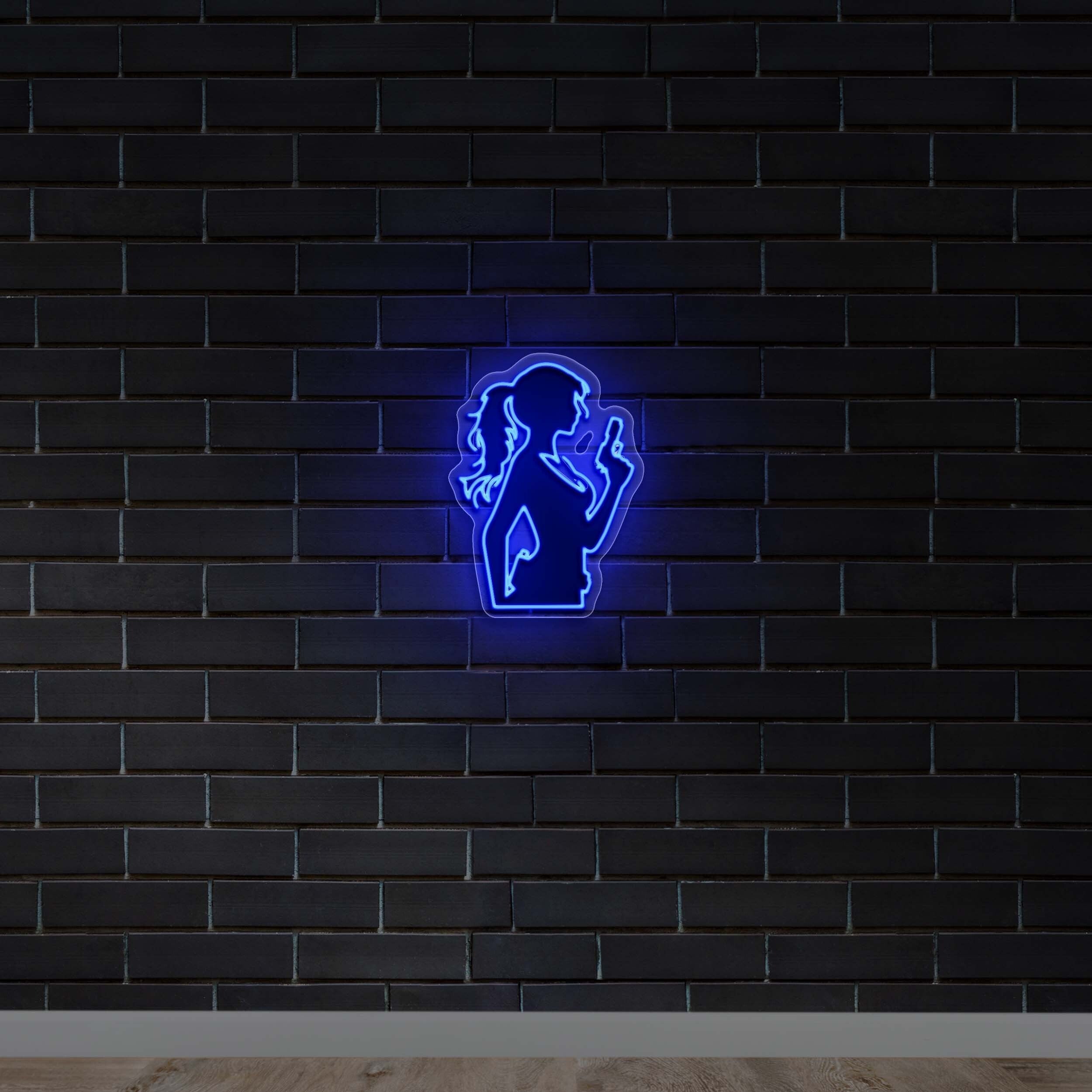Silhoutte Lady - Premium Neon Artwork