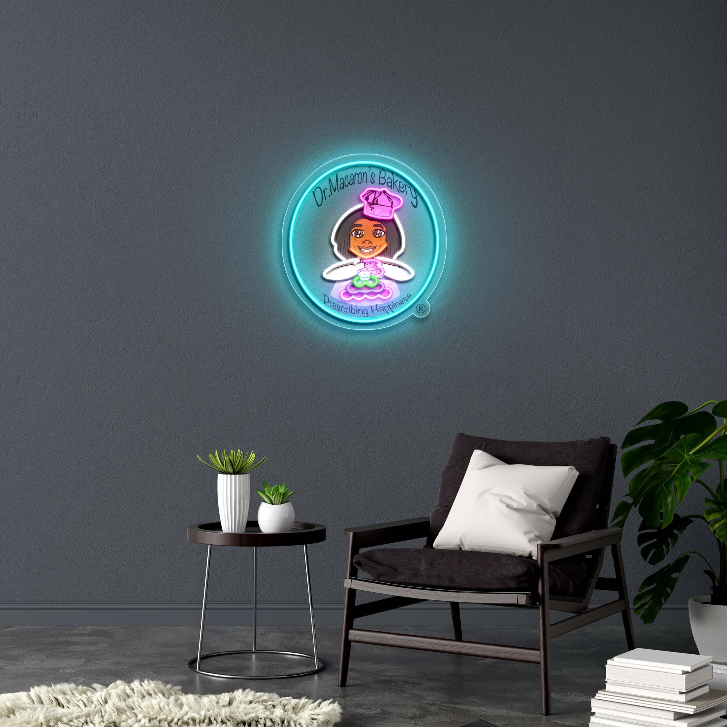 Dr. Macaron’s Bakery - Premium Neon Artwork