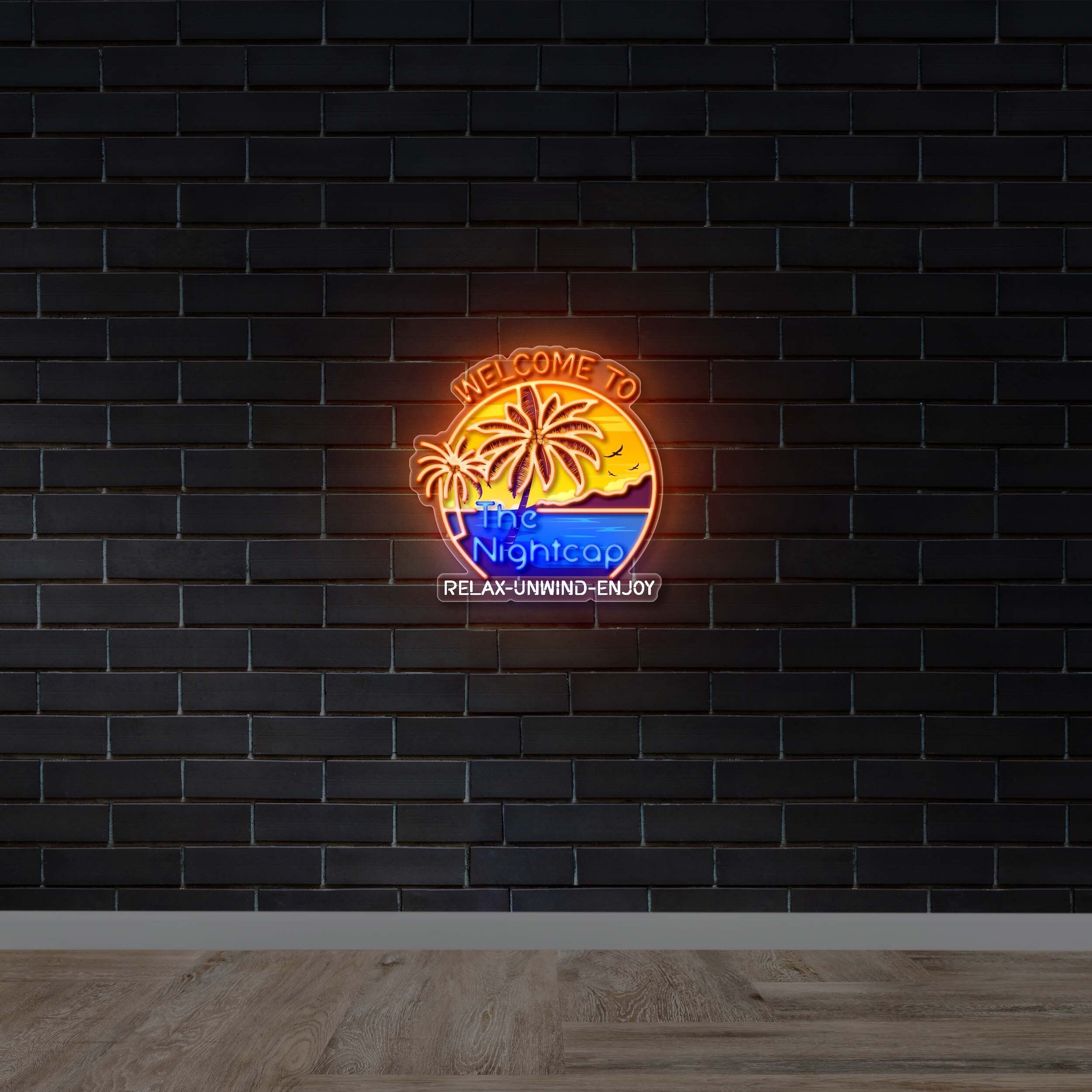 Welcome to The NightCap | 2nd Version - Premium Neon Artwork