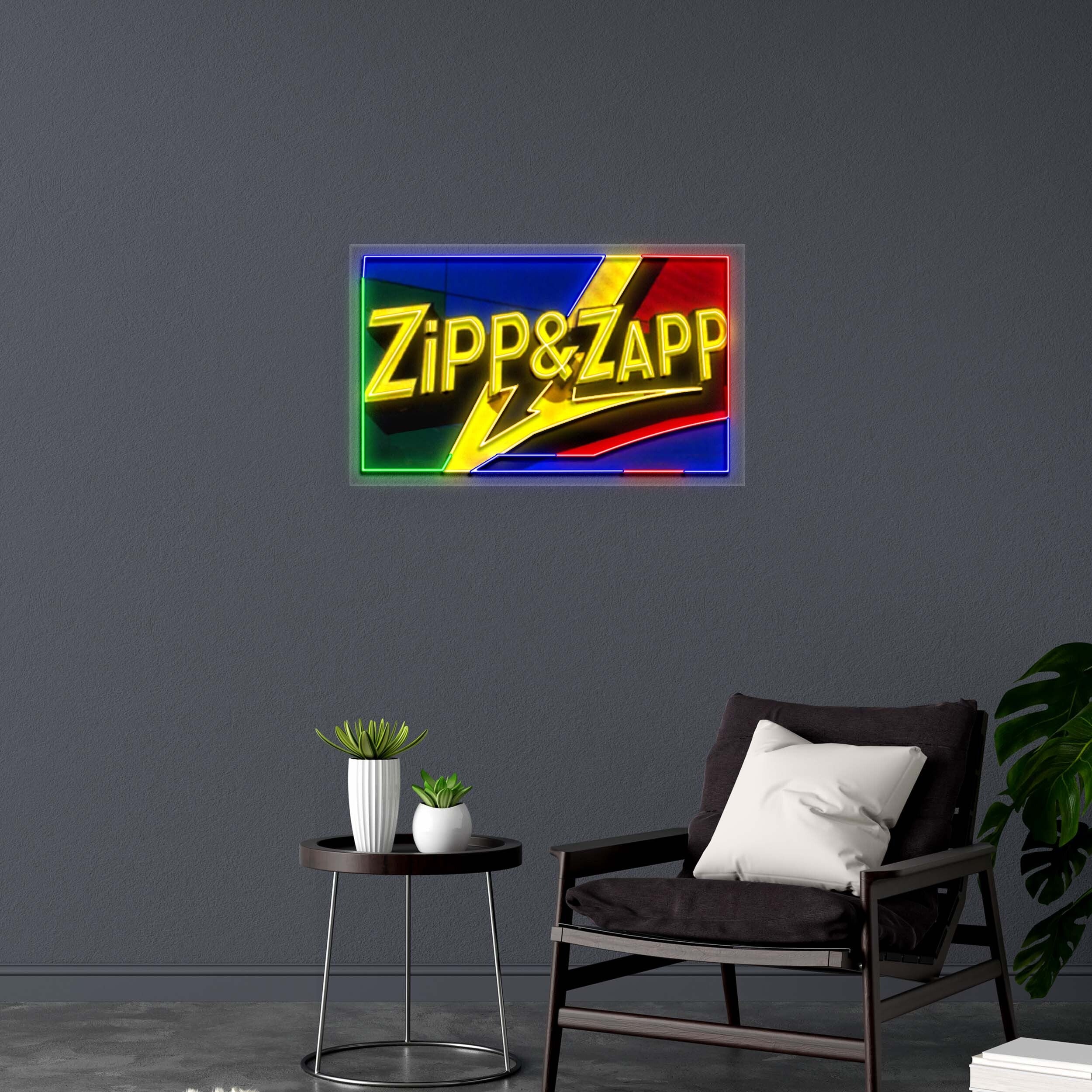 Zipp and Zapp - Premium Neon Artwork