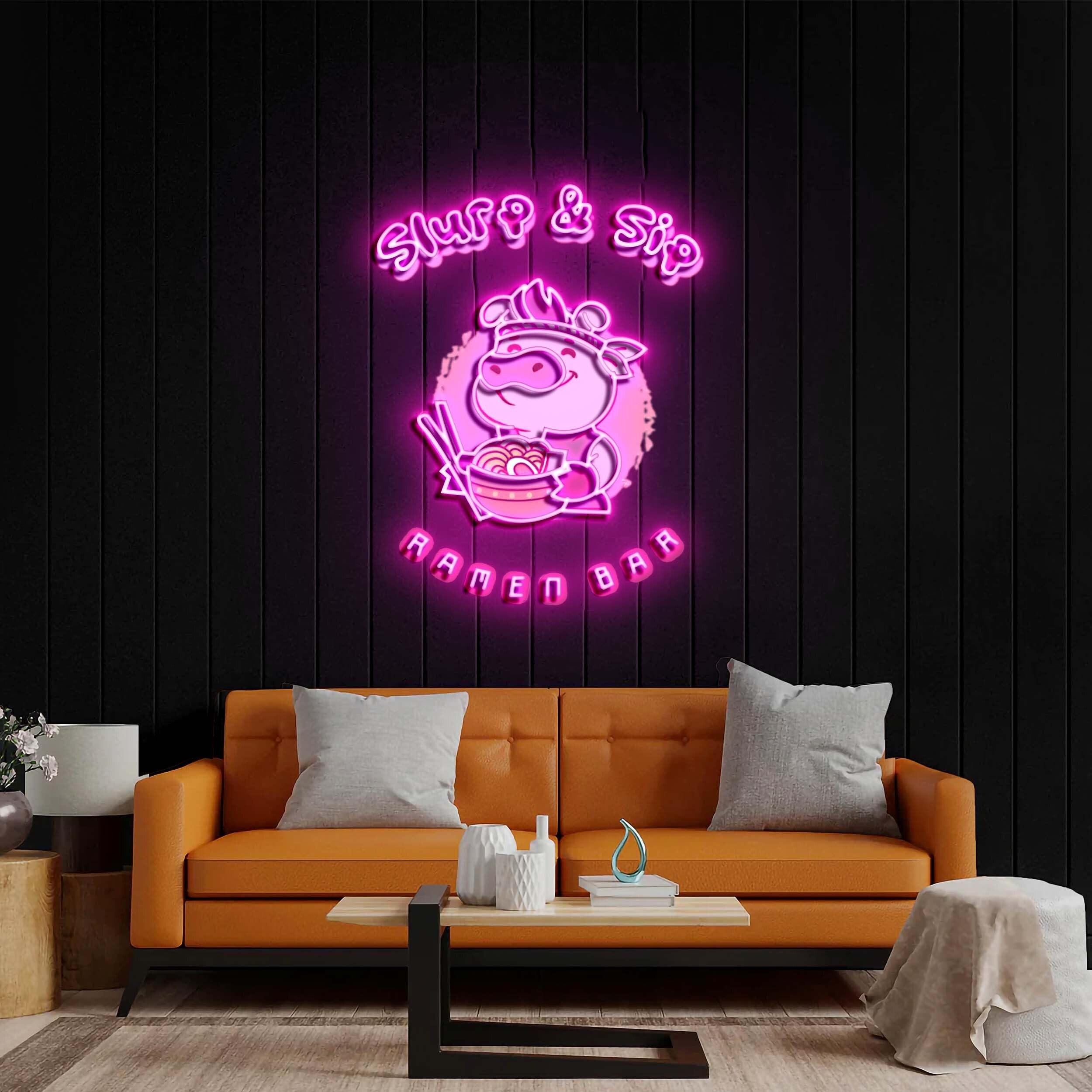 Slurp & Sip - Premium Neon Artwork