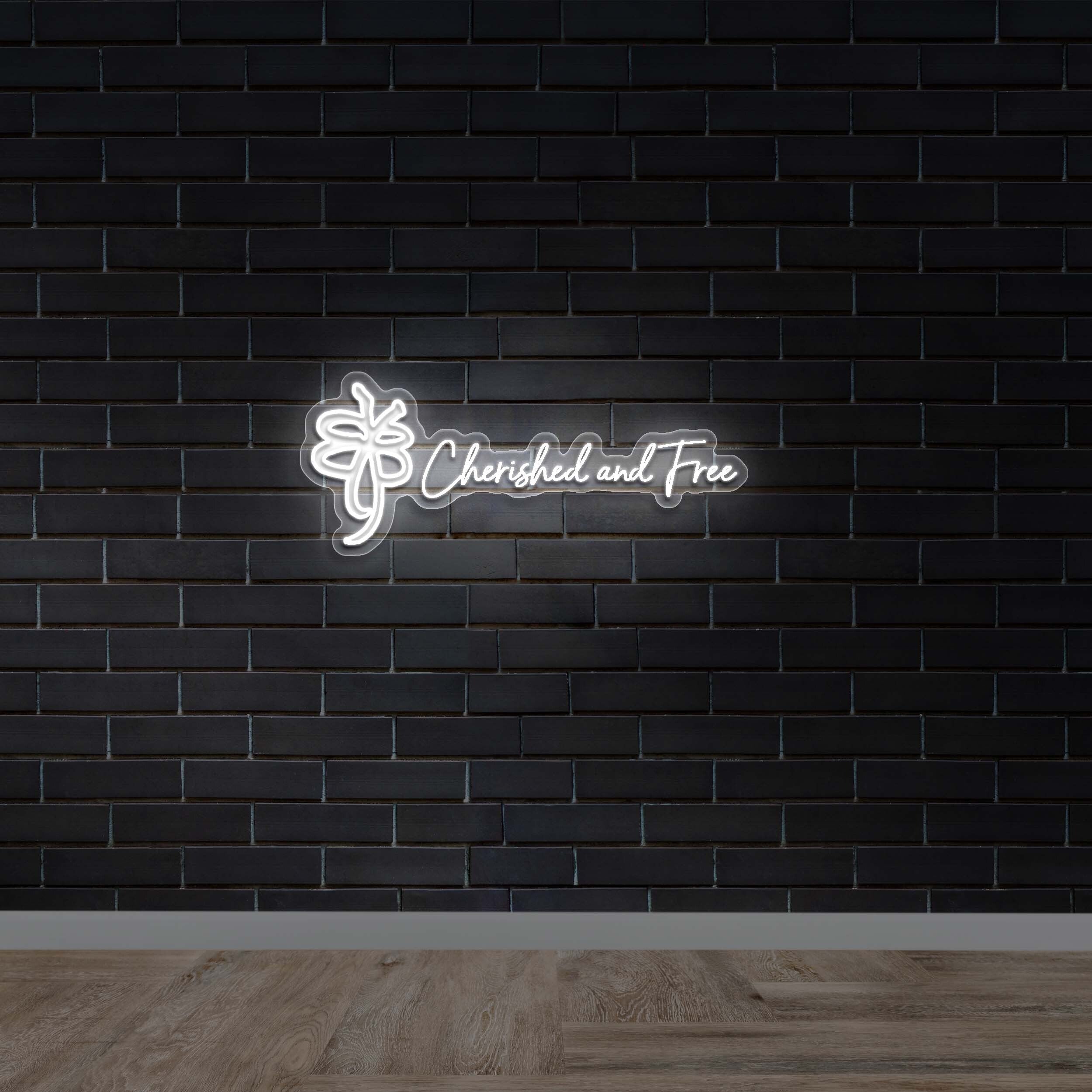 Cherished and Free | Linear - Premium Neon Artwork