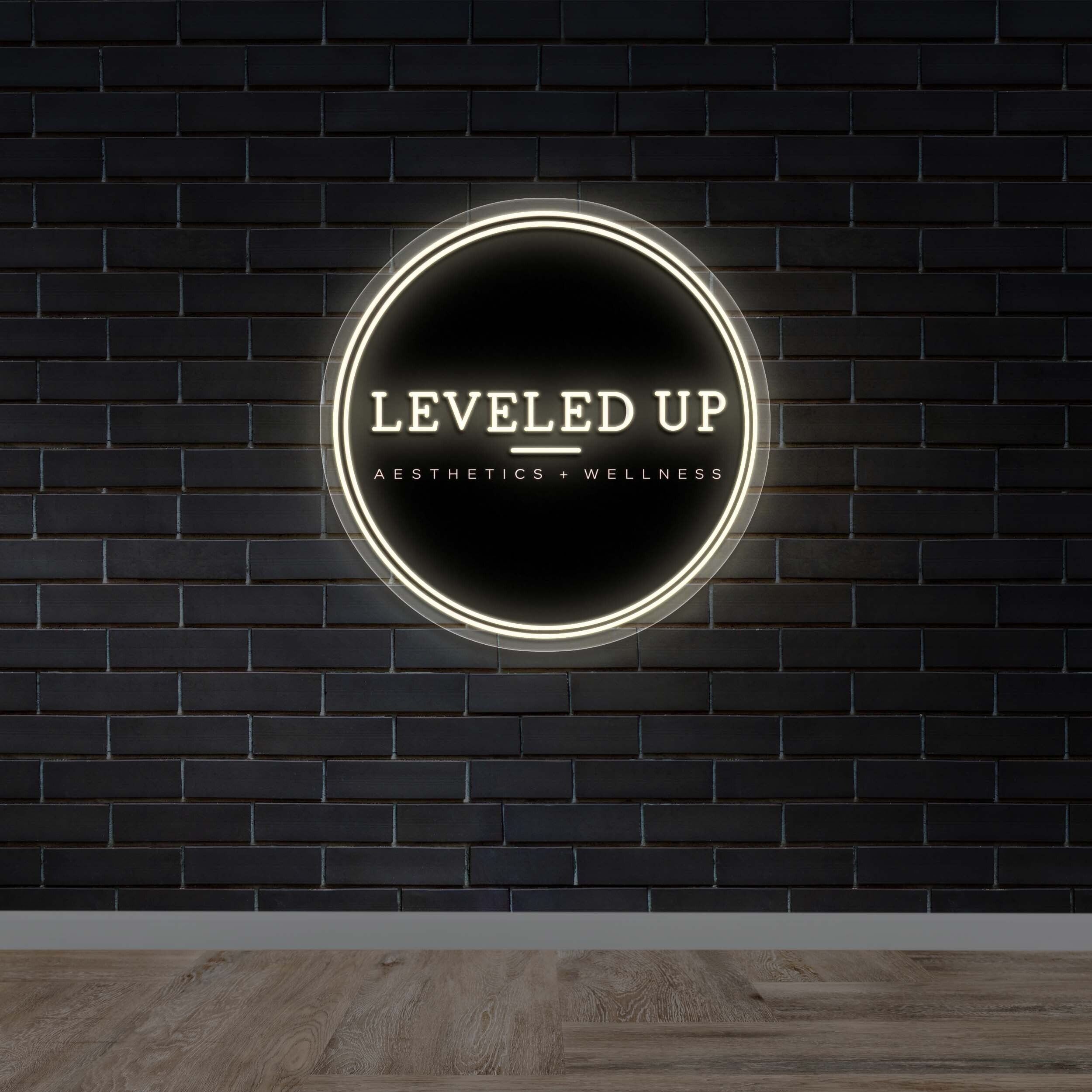 LEVELED UP - Premium Neon Artwork