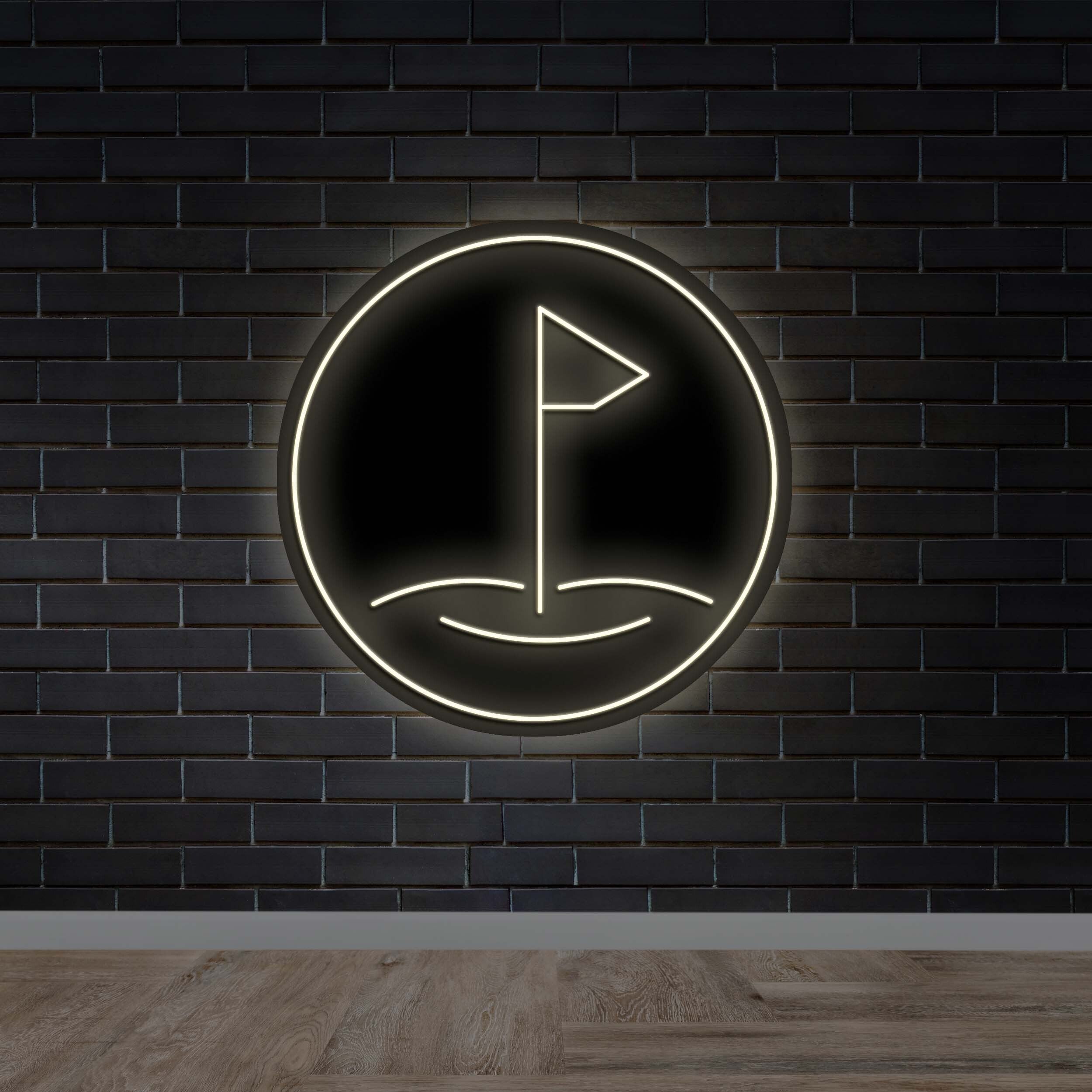 GOLF SIM 24 logo - Premium Neon Artwork