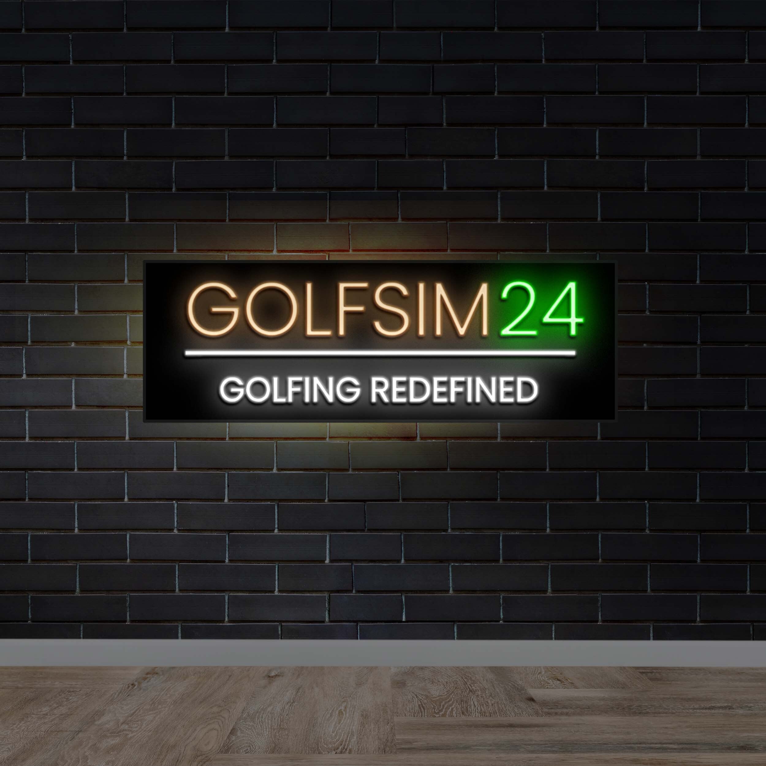 GOLFSIM24 GOLFING REDEFINED - Premium Neon Artwork