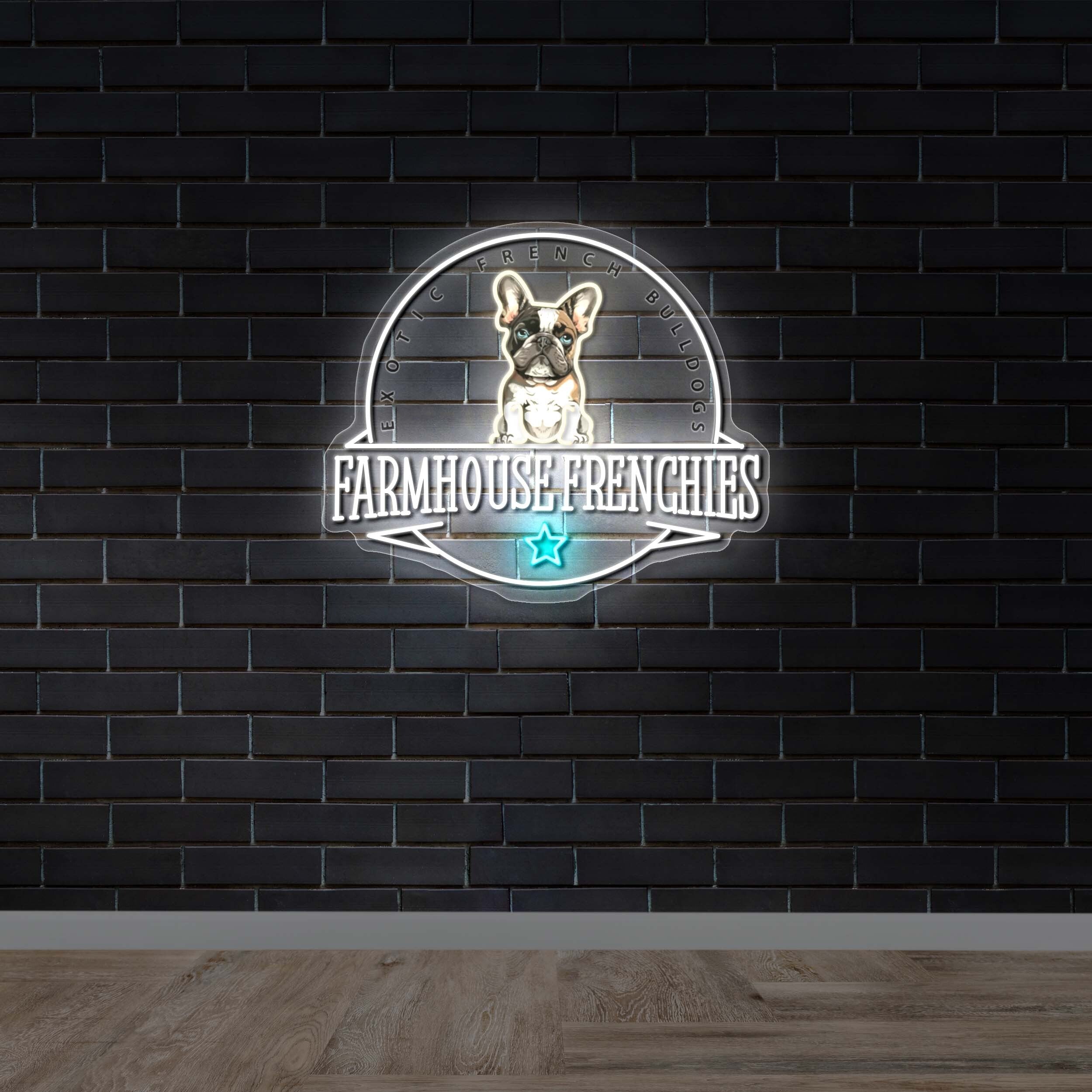 Farmhouse Frenchies - Premium Neon Artwork