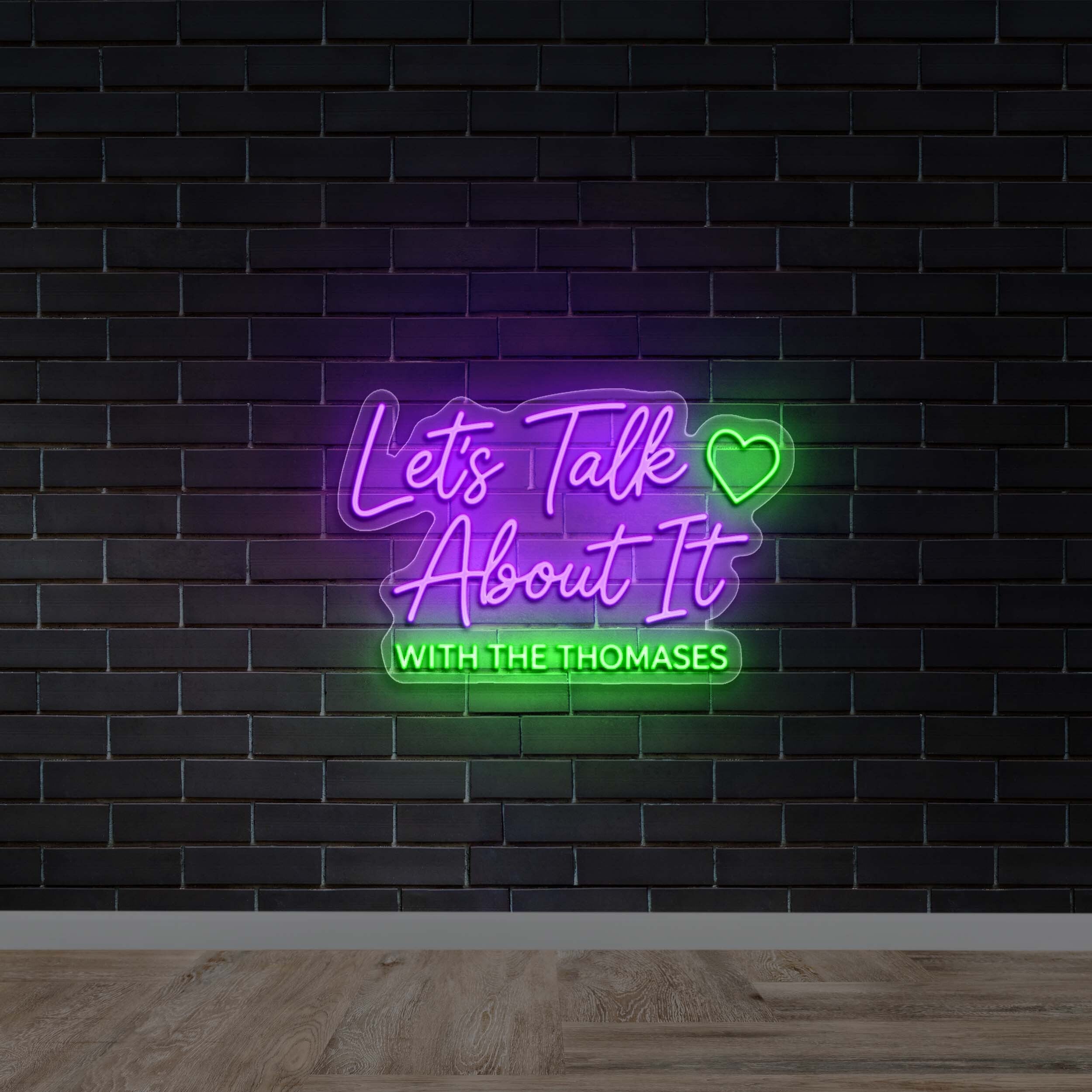 Let's Talk About It with the thomases - Premium Neon Artwork