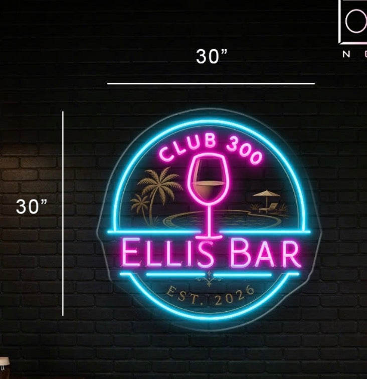 CLUB 300 ELLIS BAR - Premium Neon Artwork