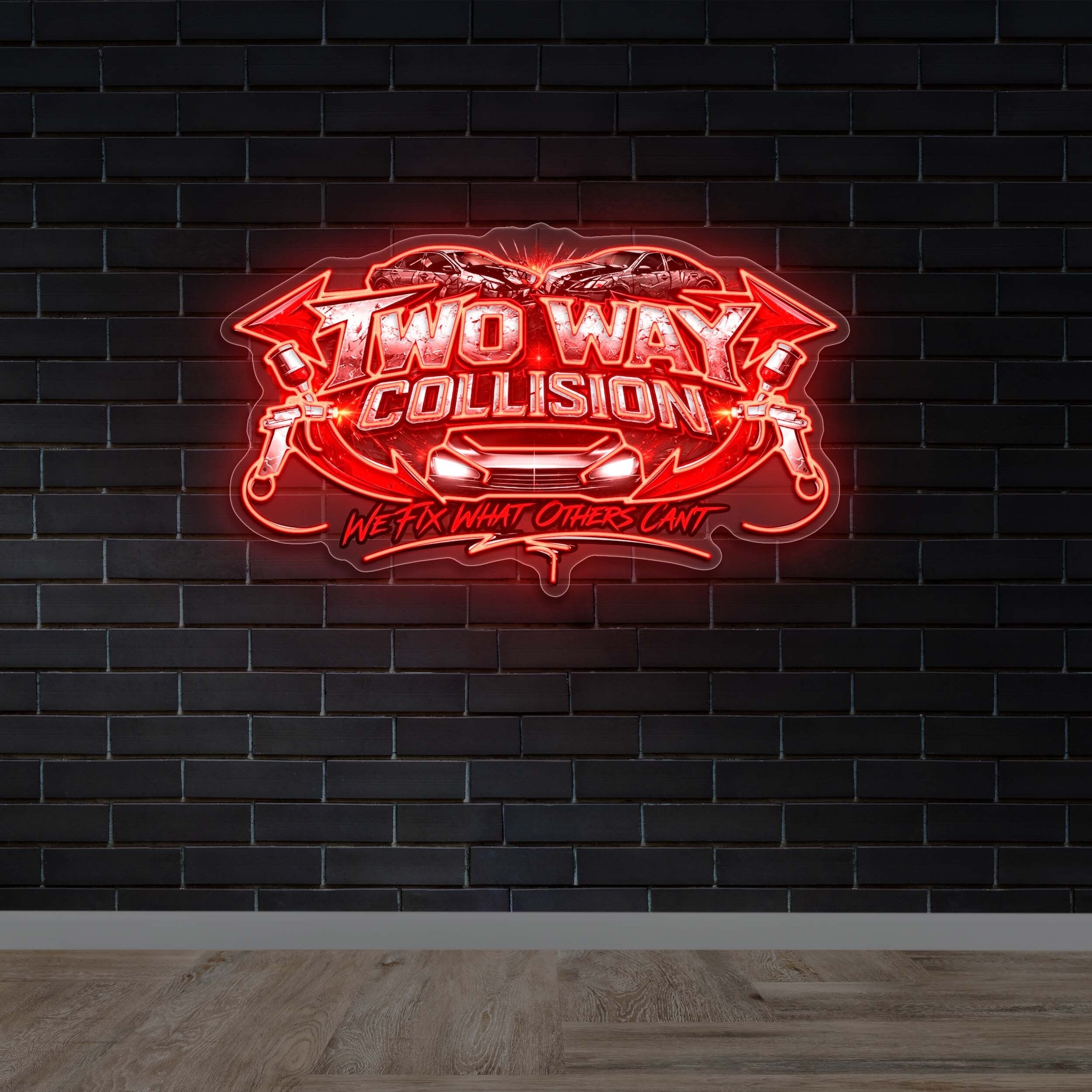 TWO WAY COLLISION - Premium Neon Artwork