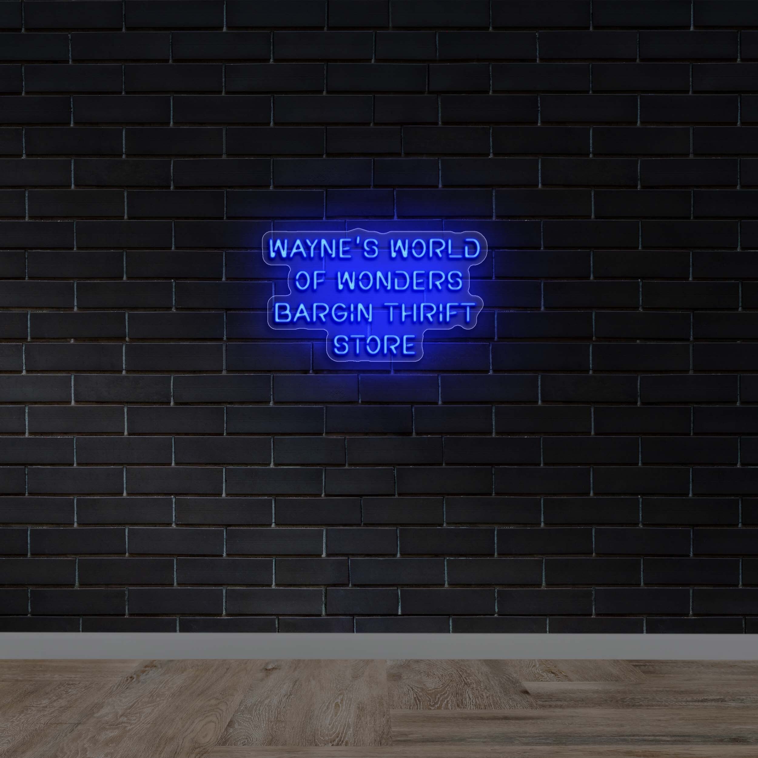 Wayne’s world of wonders BARGIN THRIFT STORE - Premium Neon Artwork