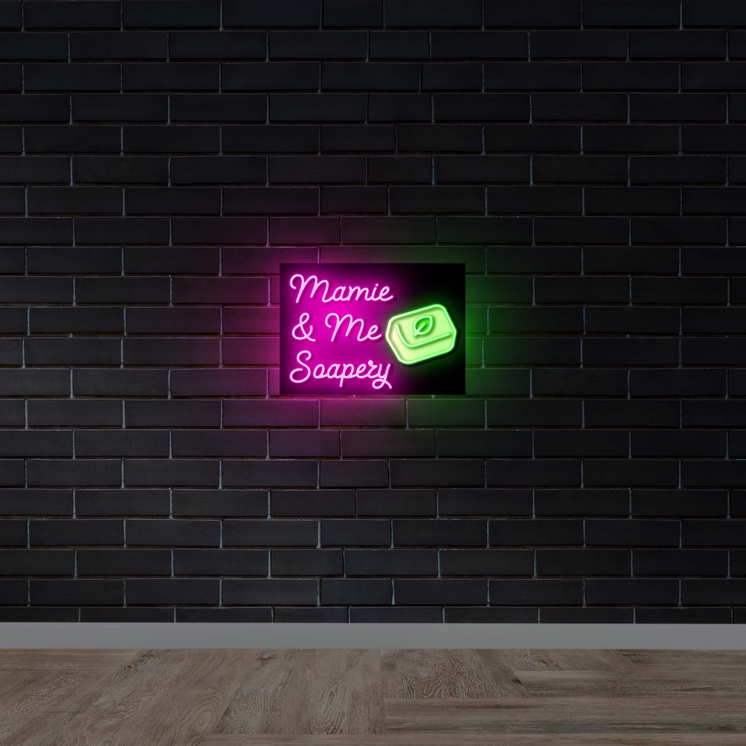 Mamie & Me Soapery - Premium Neon Artwork
