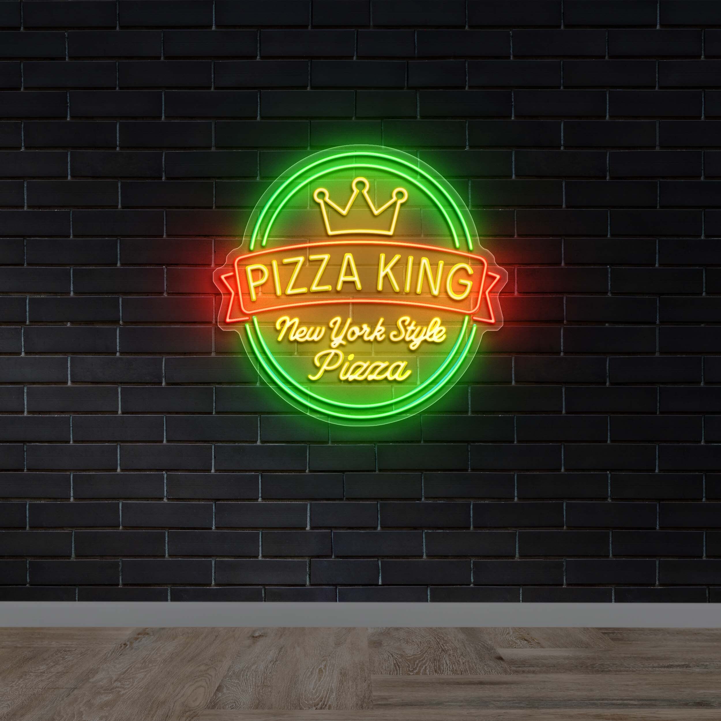 PIZZA KING - Premium Neon Artwork