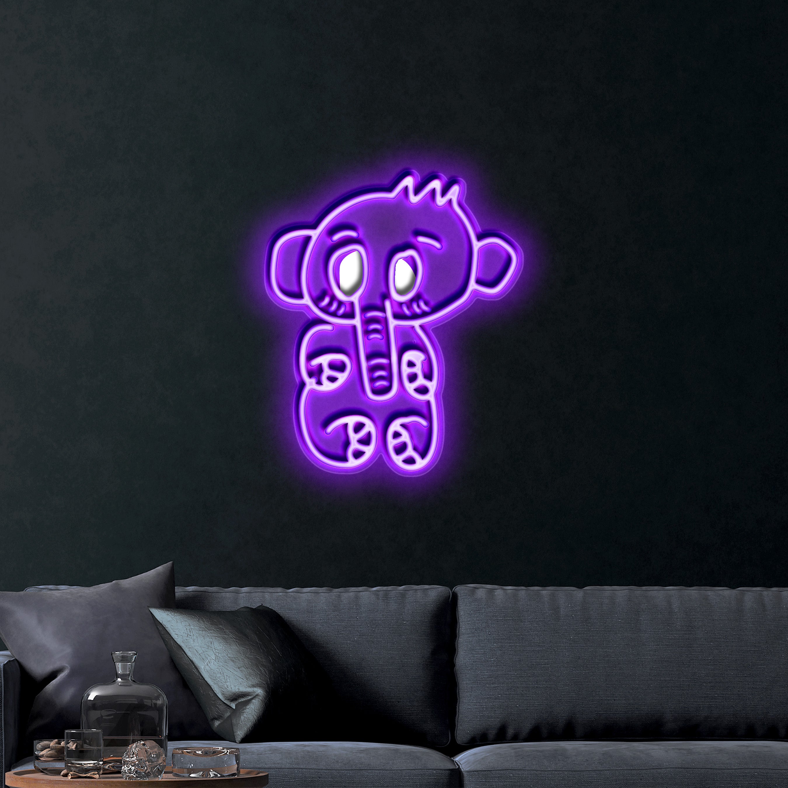 Baby Elephant – Premium Neon Artwork