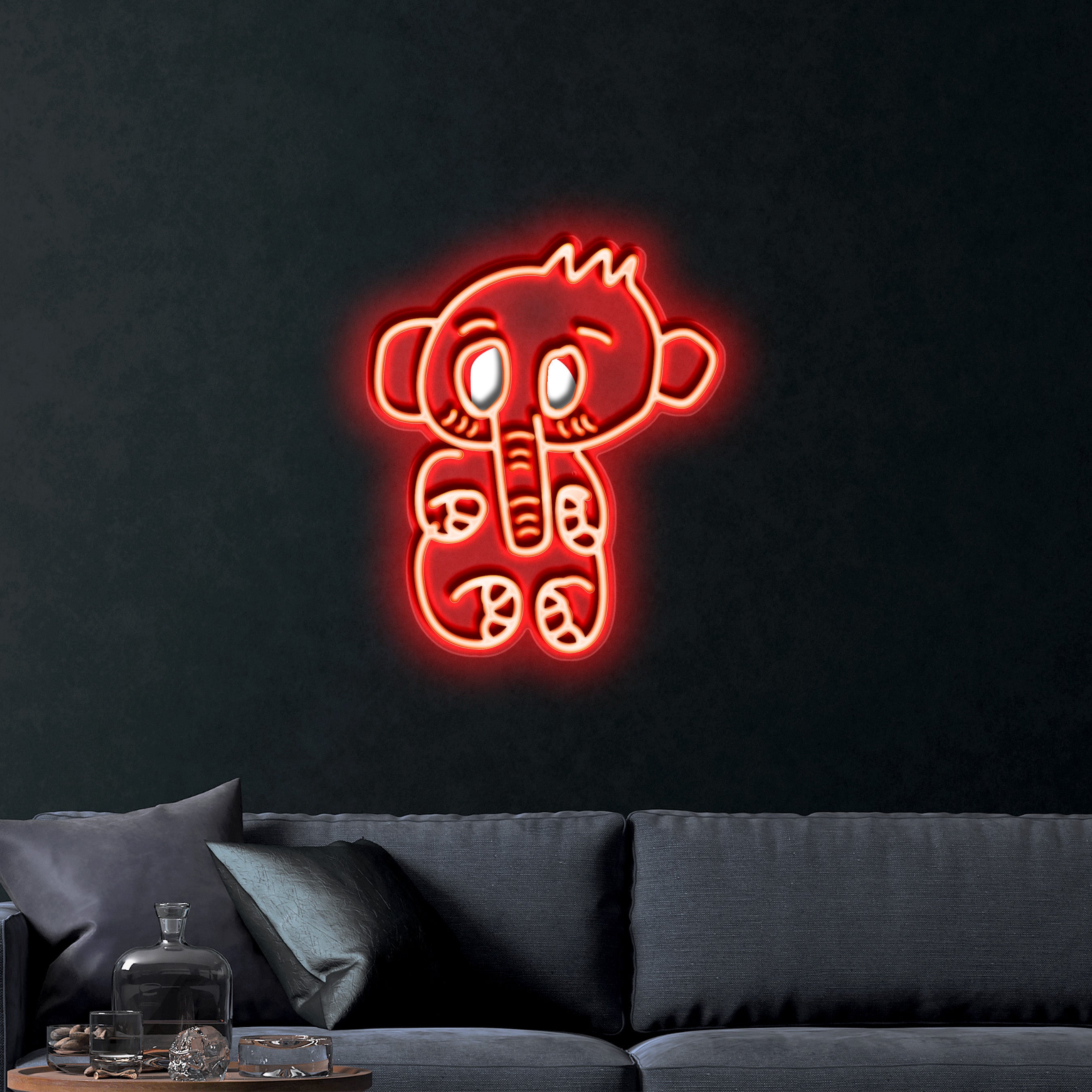 Baby Elephant – Premium Neon Artwork
