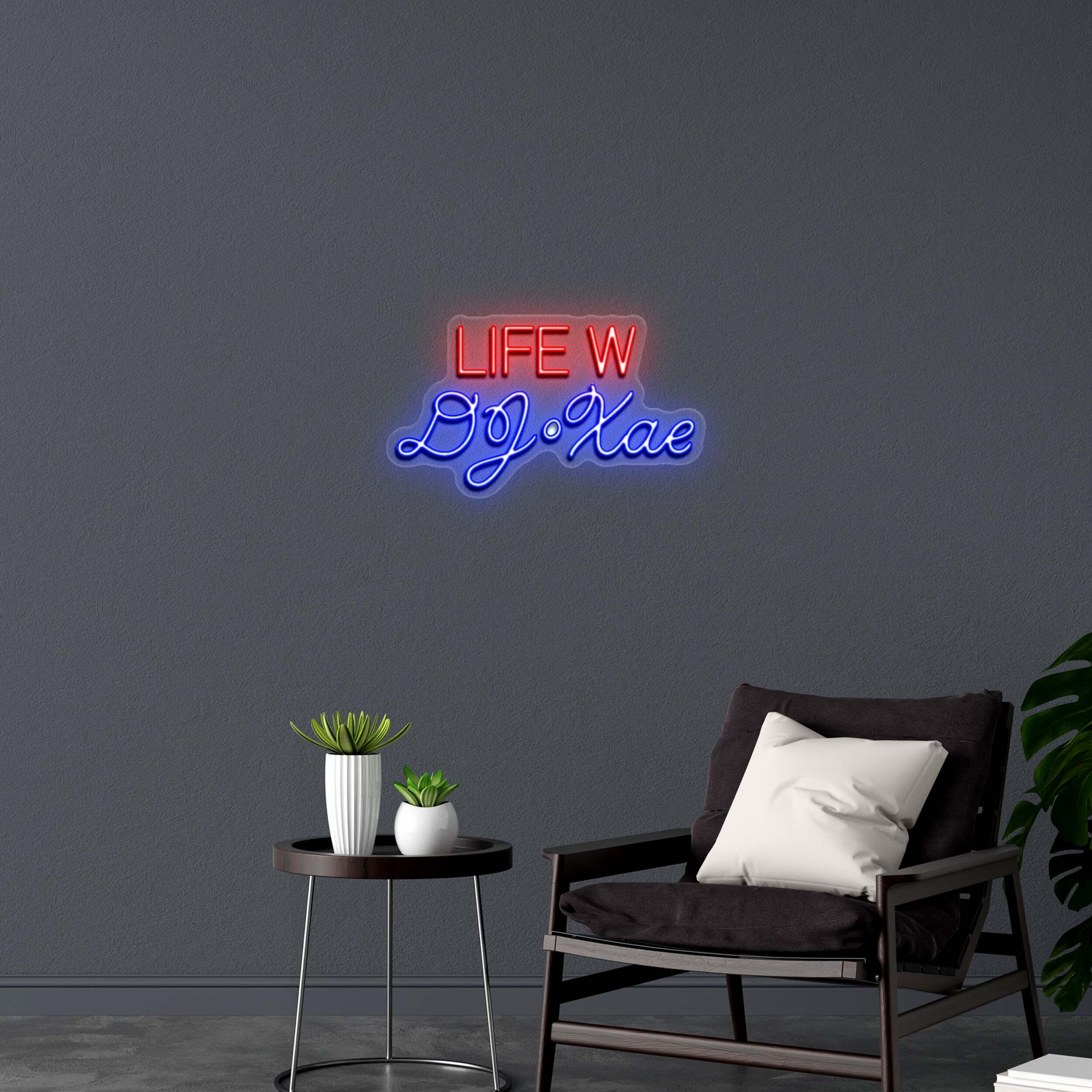 Life w DJ•Xae - Premium Neon Artwork
