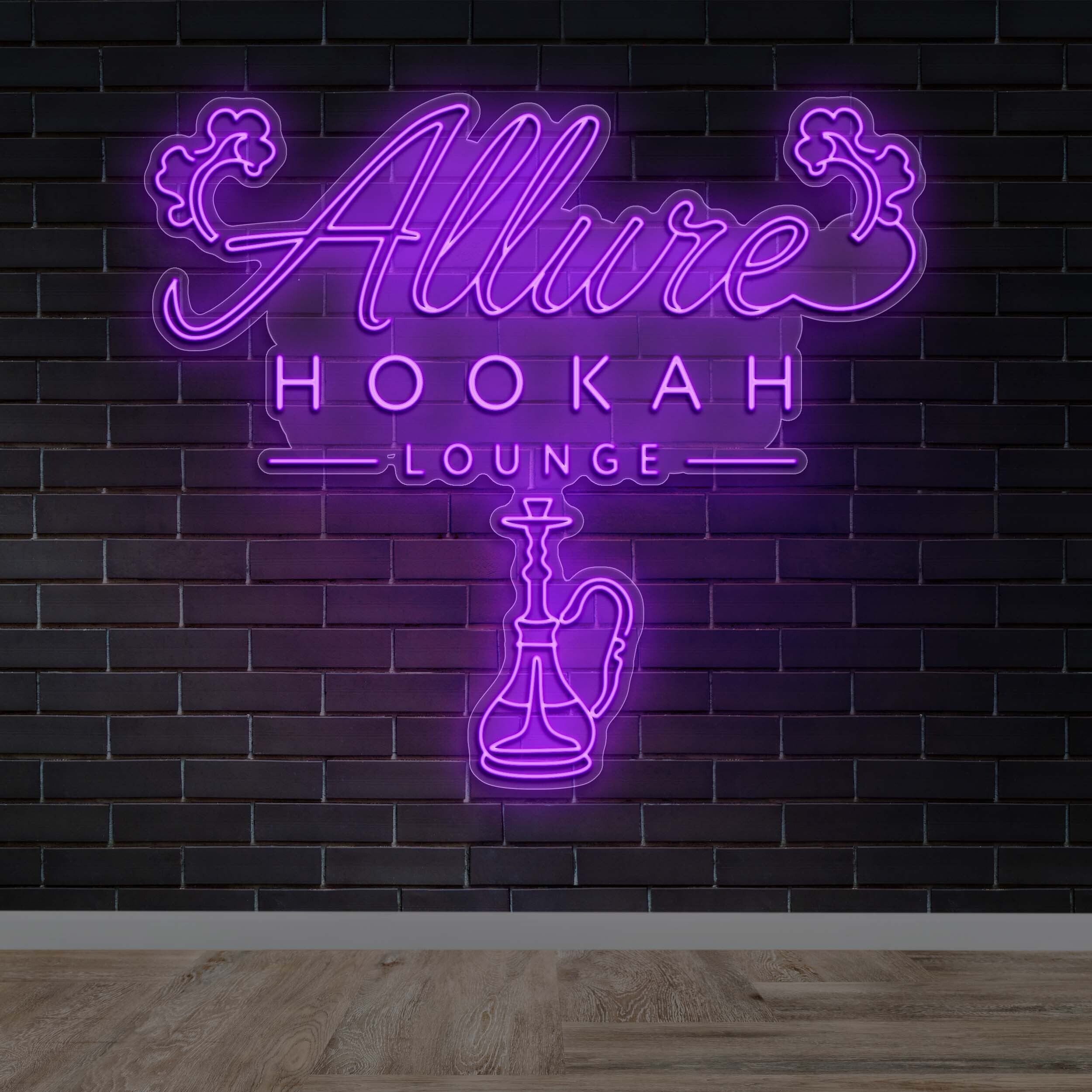 Allure Hookah Lounge - Premium Neon Artwork