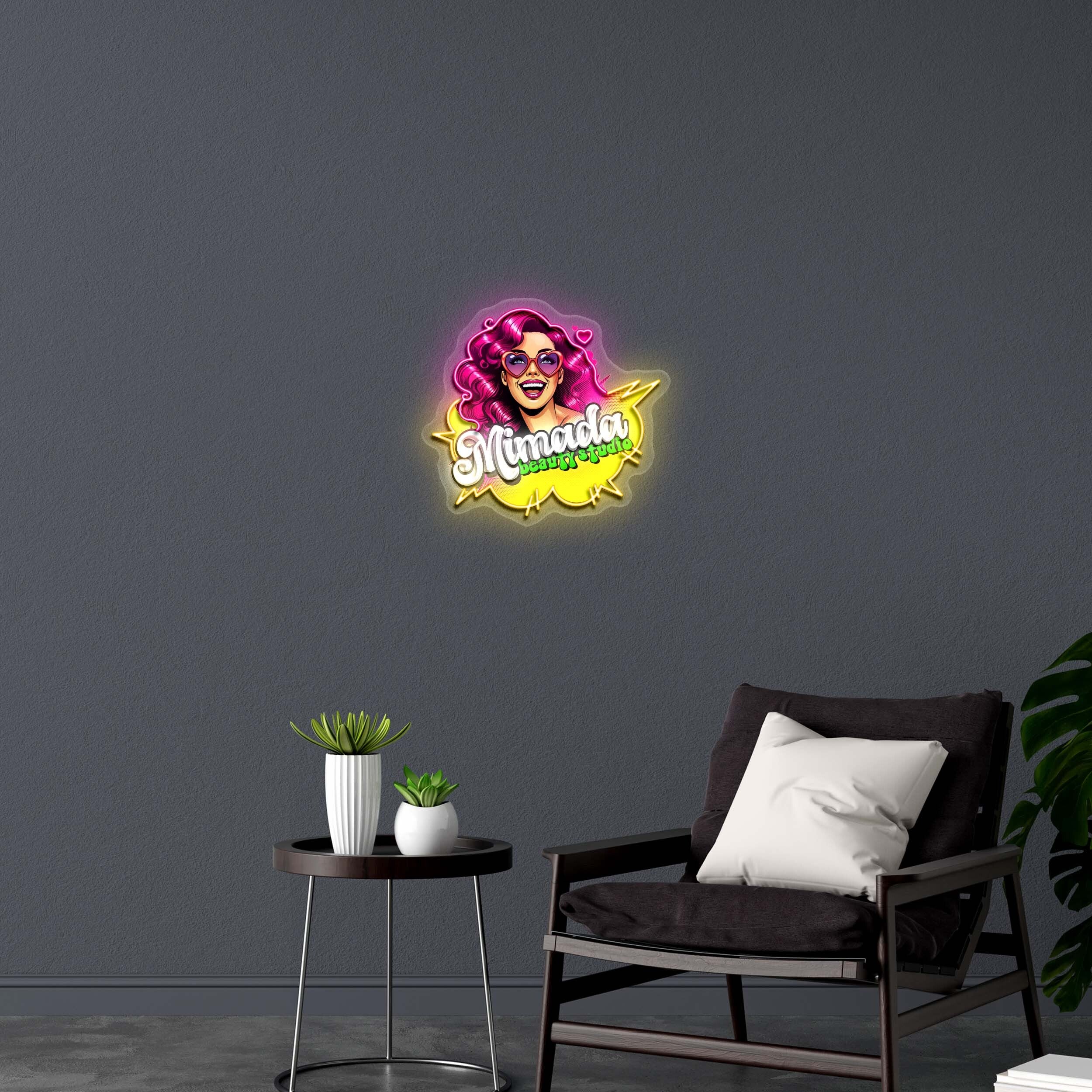 Mimada Beauty Studio - Premium Neon Artwork