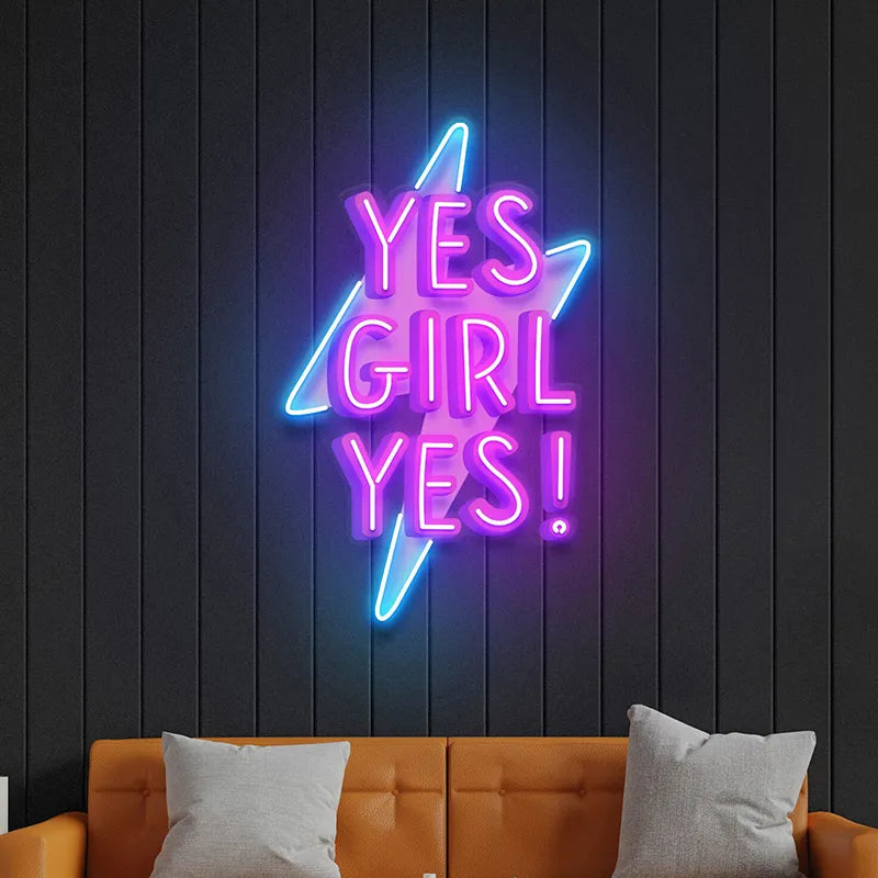 Yes Girl Yes! - Premium Neon Artwork