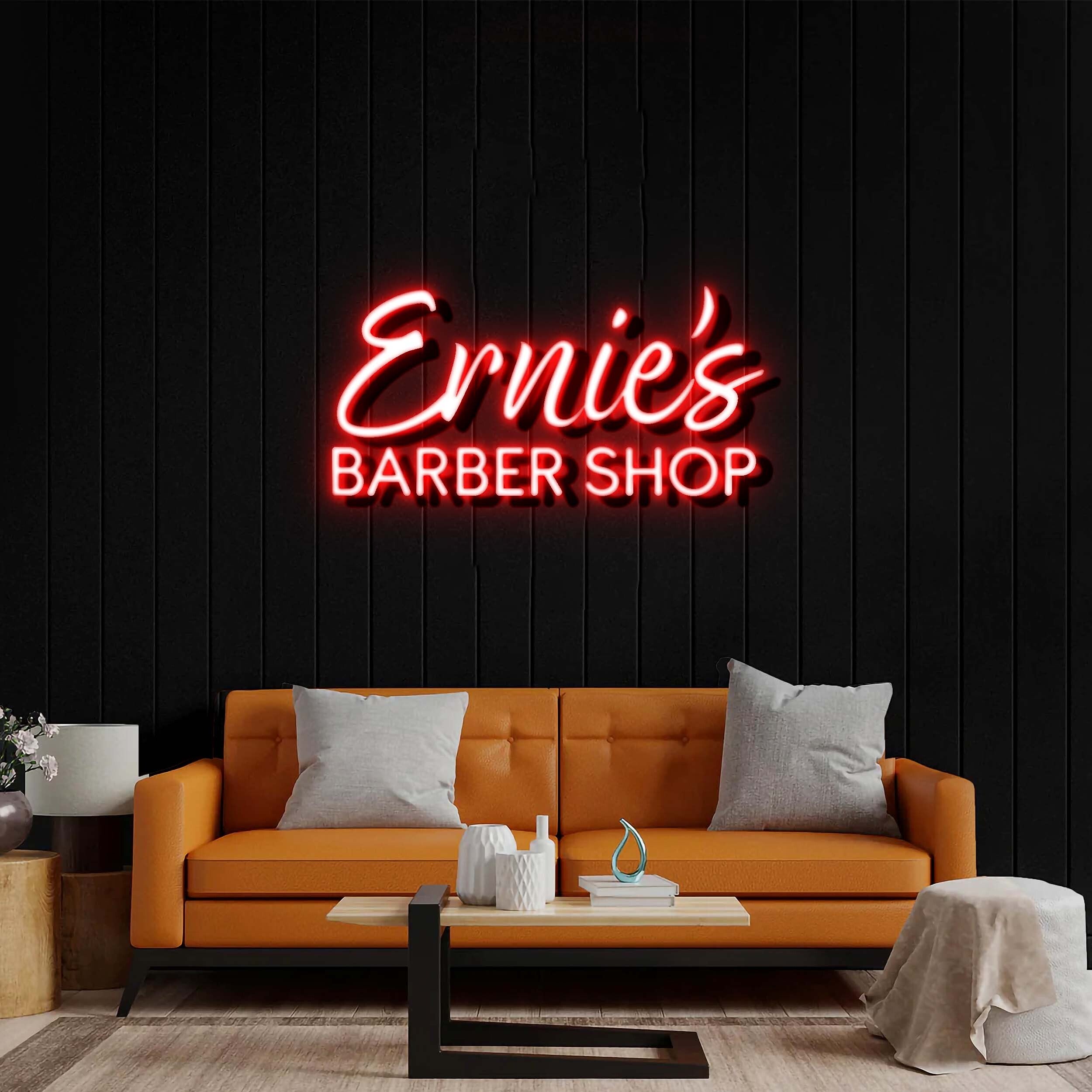 Ernie’s BARBER SHOP - Premium Neon Artwork