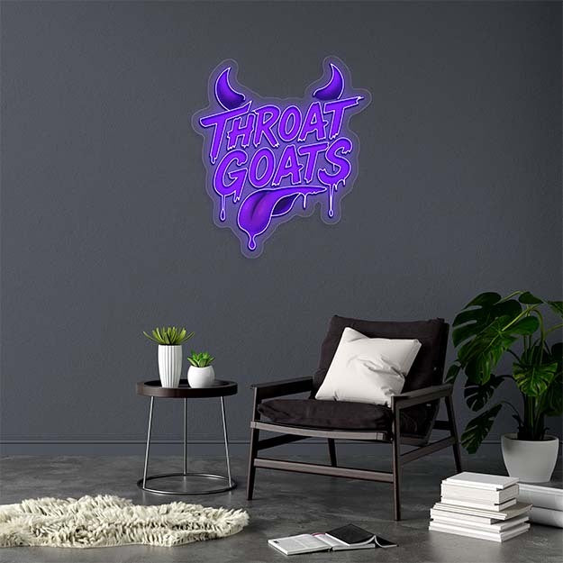THROAT GOATS - Premium Neon Artwork