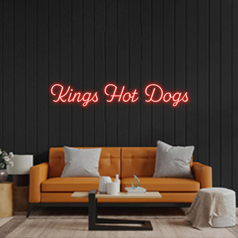 Custom Neon: Kings Hot Dogs