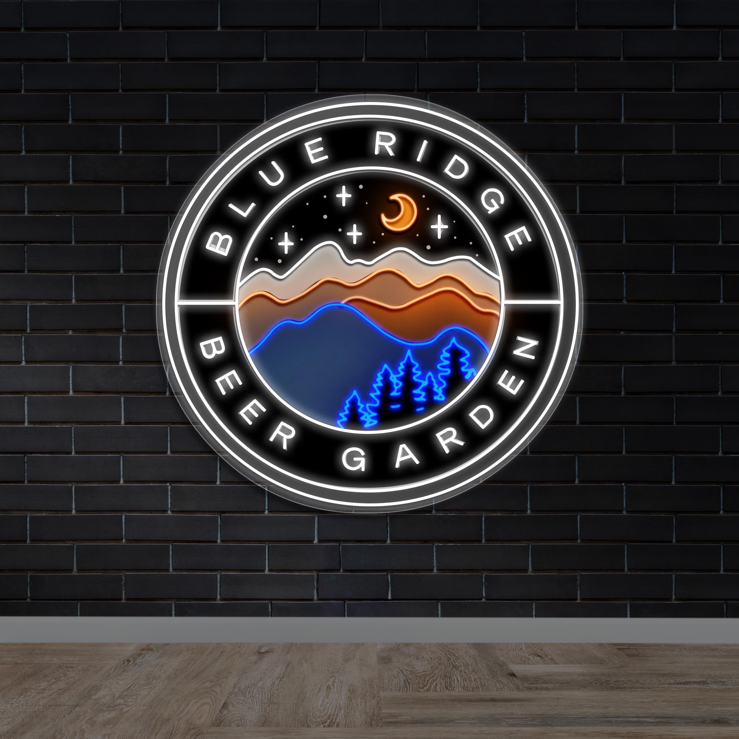 Blue Ridge Beer Garden - Premium Neon Artwork