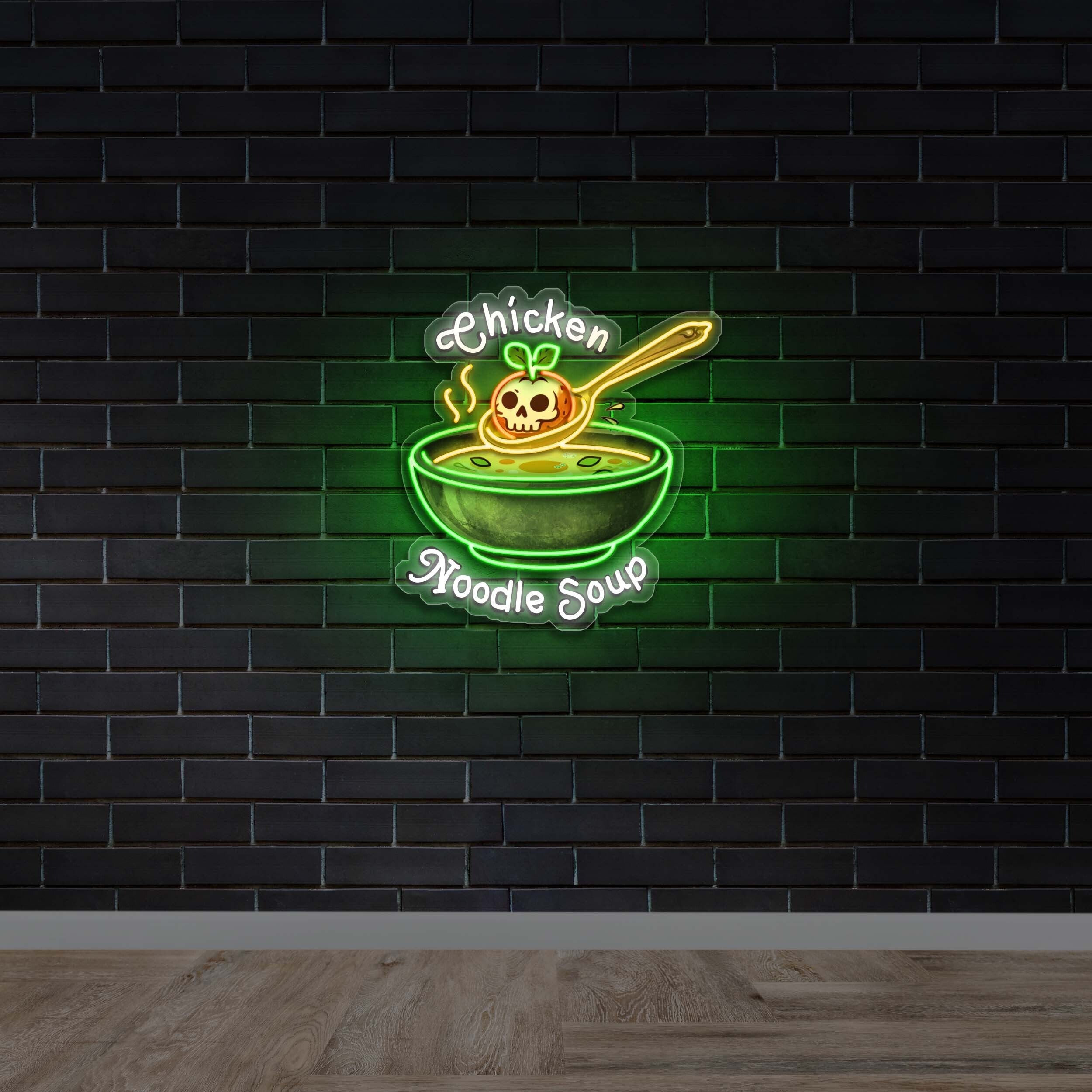 CHICKEN NOODLE SOUP - Premium Neon Artwork