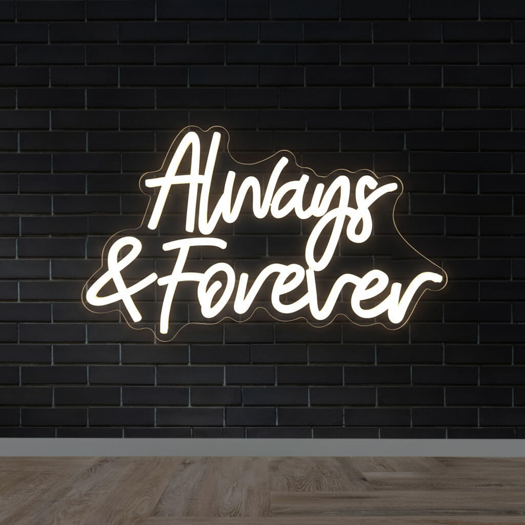 Always & Forever Wedding LED Neon Sign
