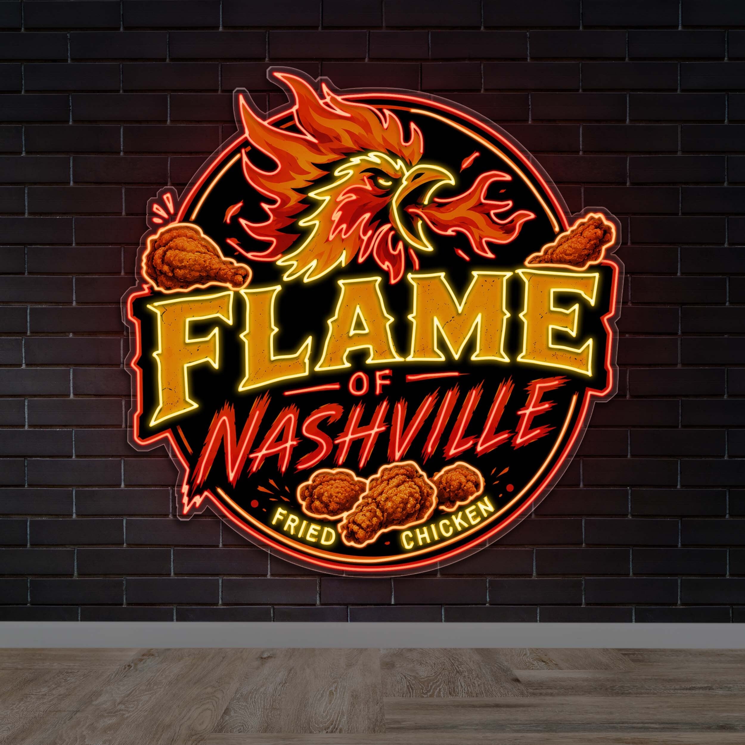 Flame of Nashville - Premium Neon Artwork