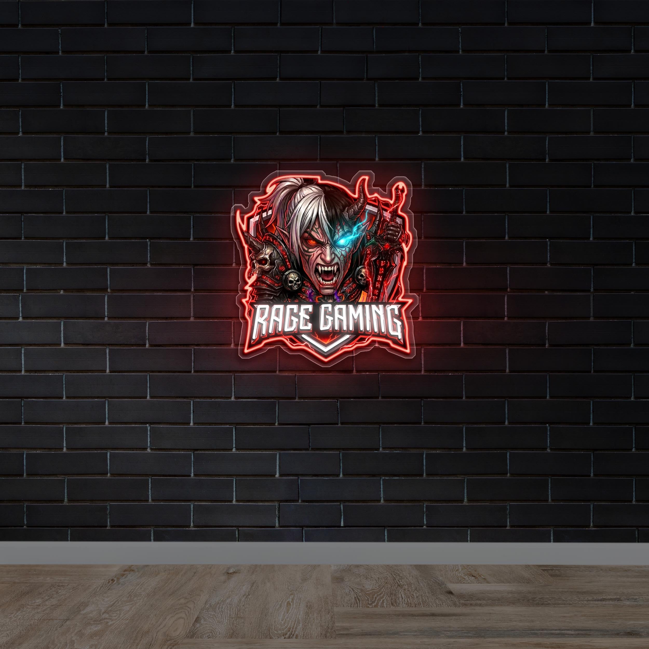 RAGE GAMING -
Premium Neon Artwork