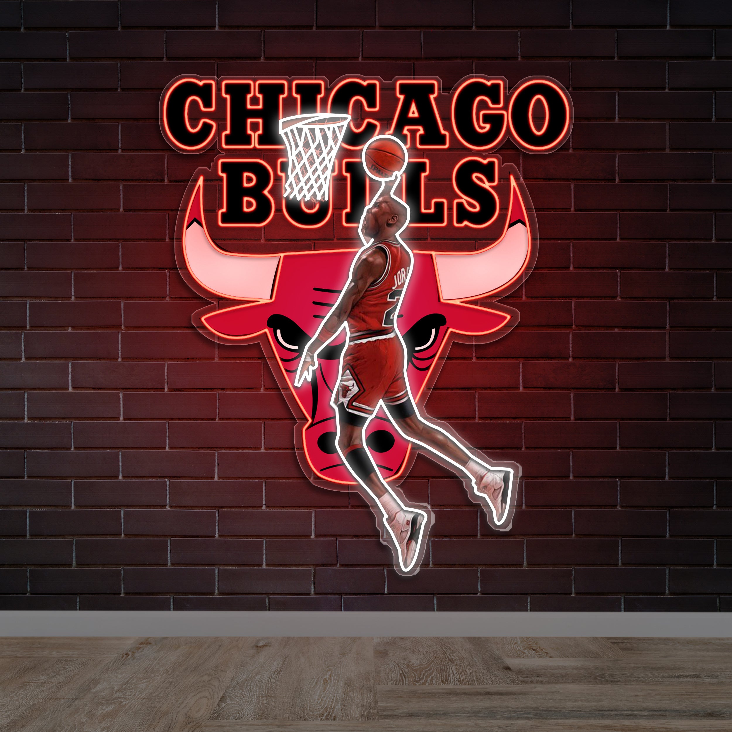 CHICAGO BULLS - Premium Neon Artwork