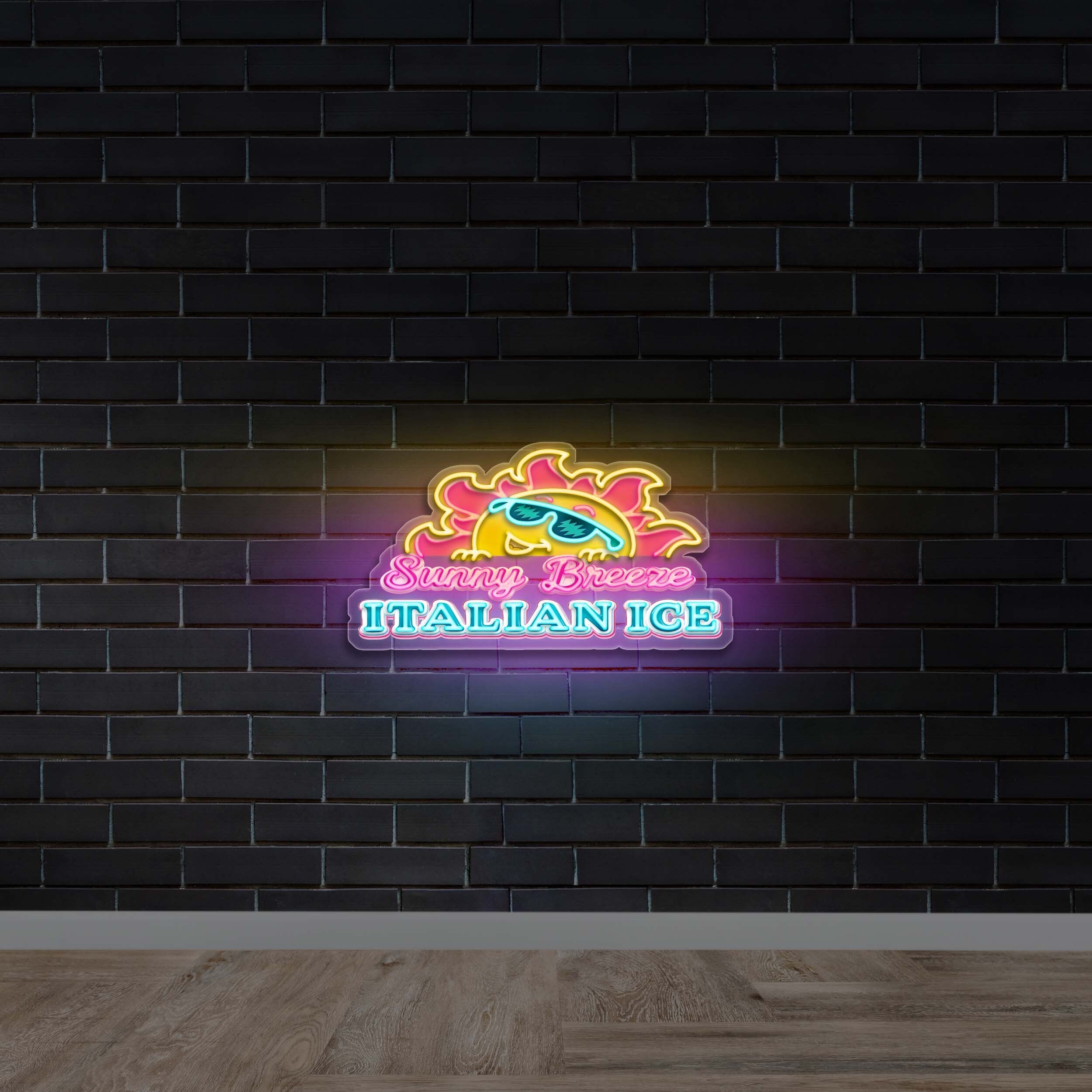 Sunny Breeze Italian Ice - Premium Neon Artwork
