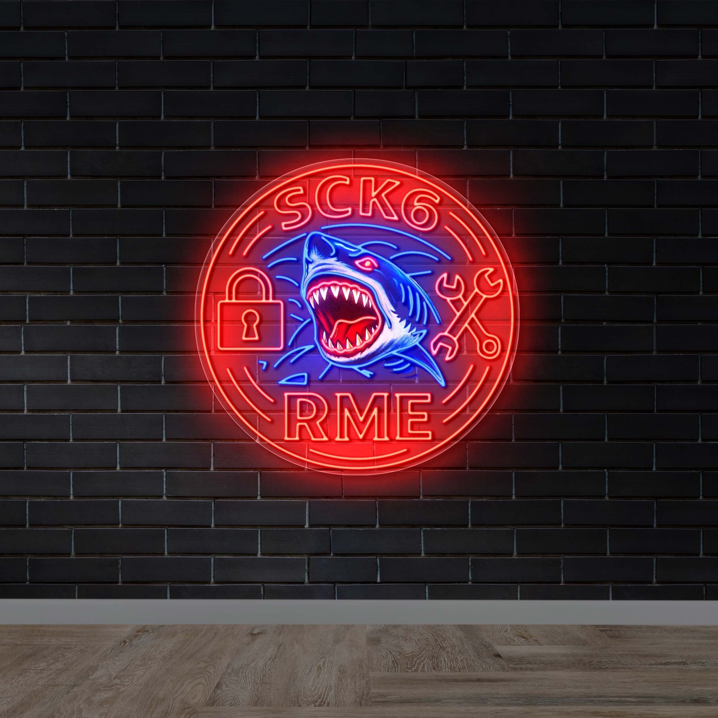 SCK6 RME Shark Emblem - Premium Neon Artwork