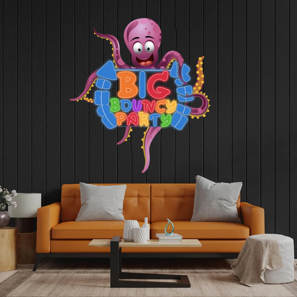 Big Bouncy Party - Premium Neon Artwork