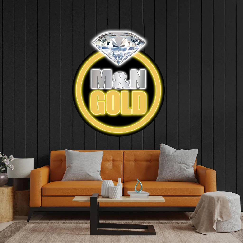 M&N GOLD - Premium Neon Artwork