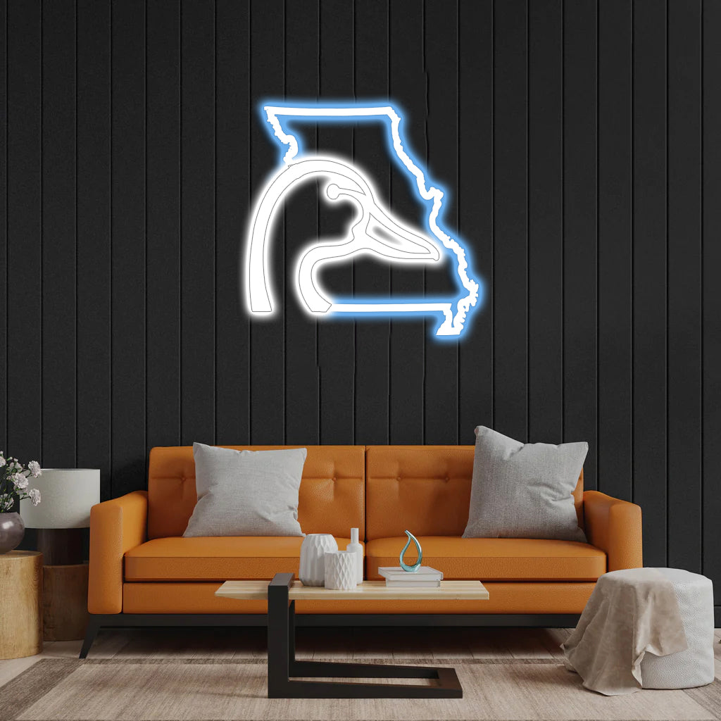 Missouri Duck 2 - Premium Neon Artwork